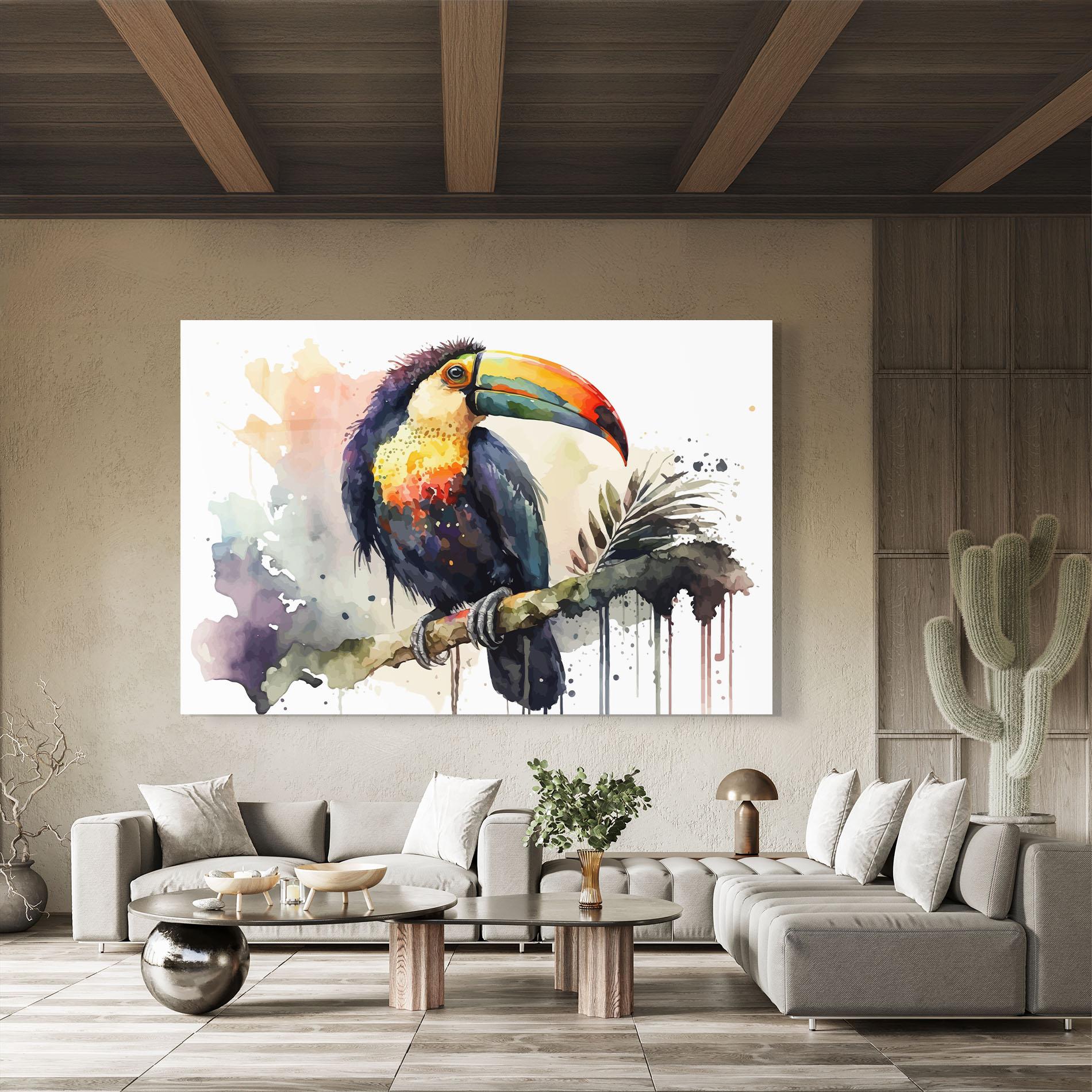 Üvegkép Beautiful Toucan Art mockup 8