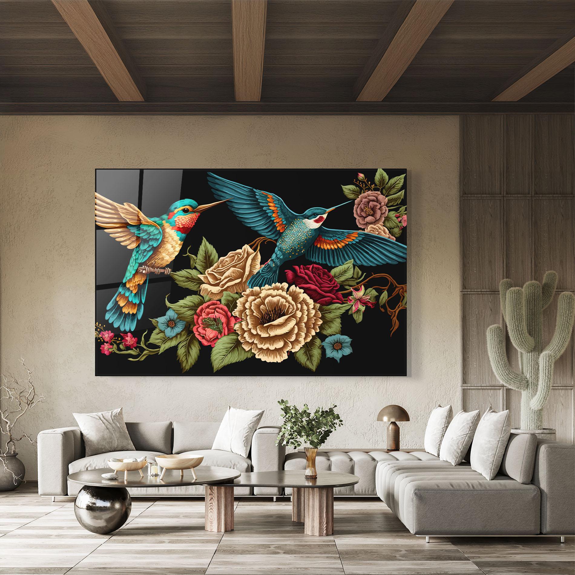 Üvegkép Blue Birds mockup 8