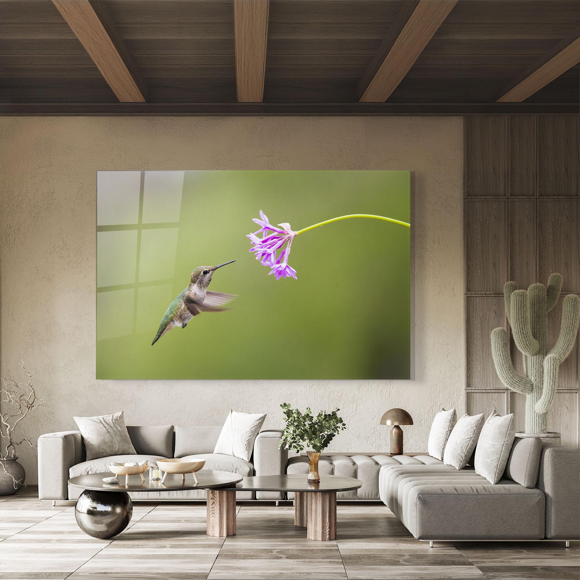 Üvegkép Cute Hummingbird mockup 8