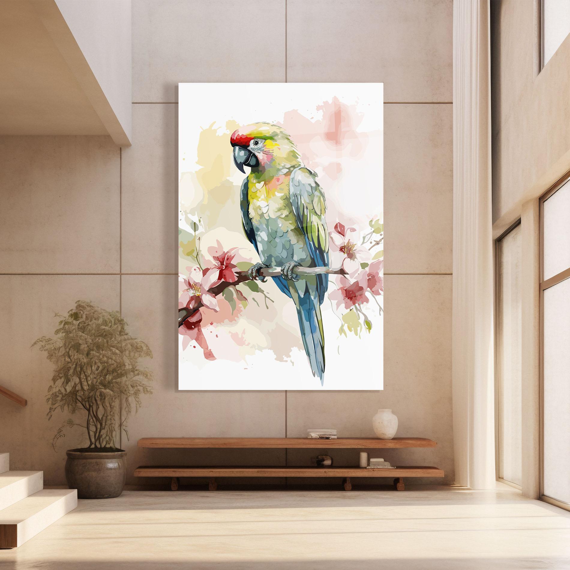 Üvegkép Beautiful Parrot mockup 8
