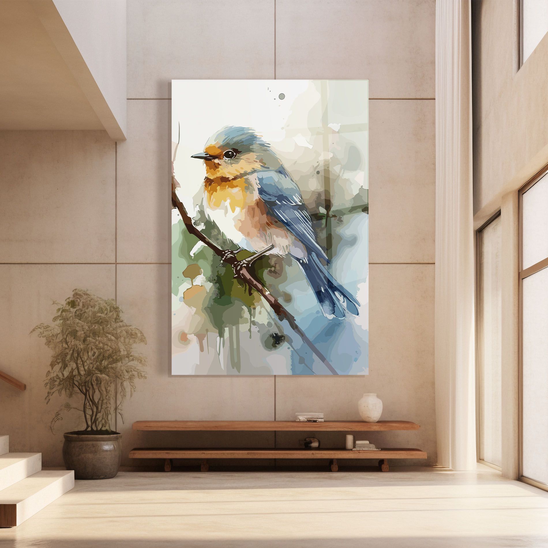 Blue Pretty Bird mockup 8