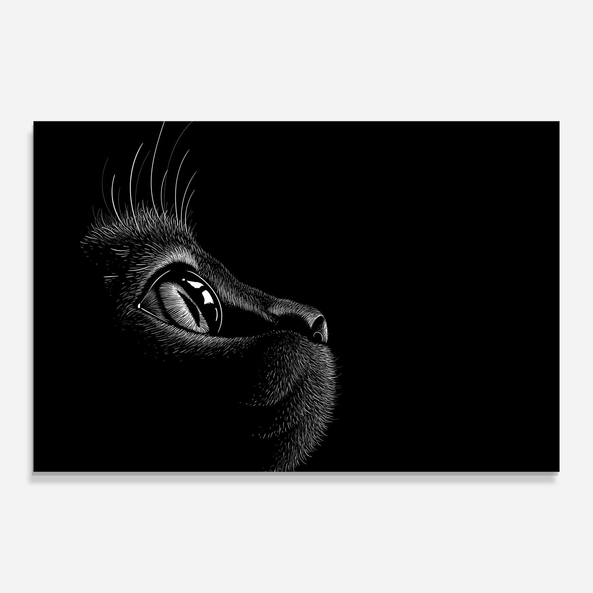 Üvegkép Glass Eye Cat mockup 0