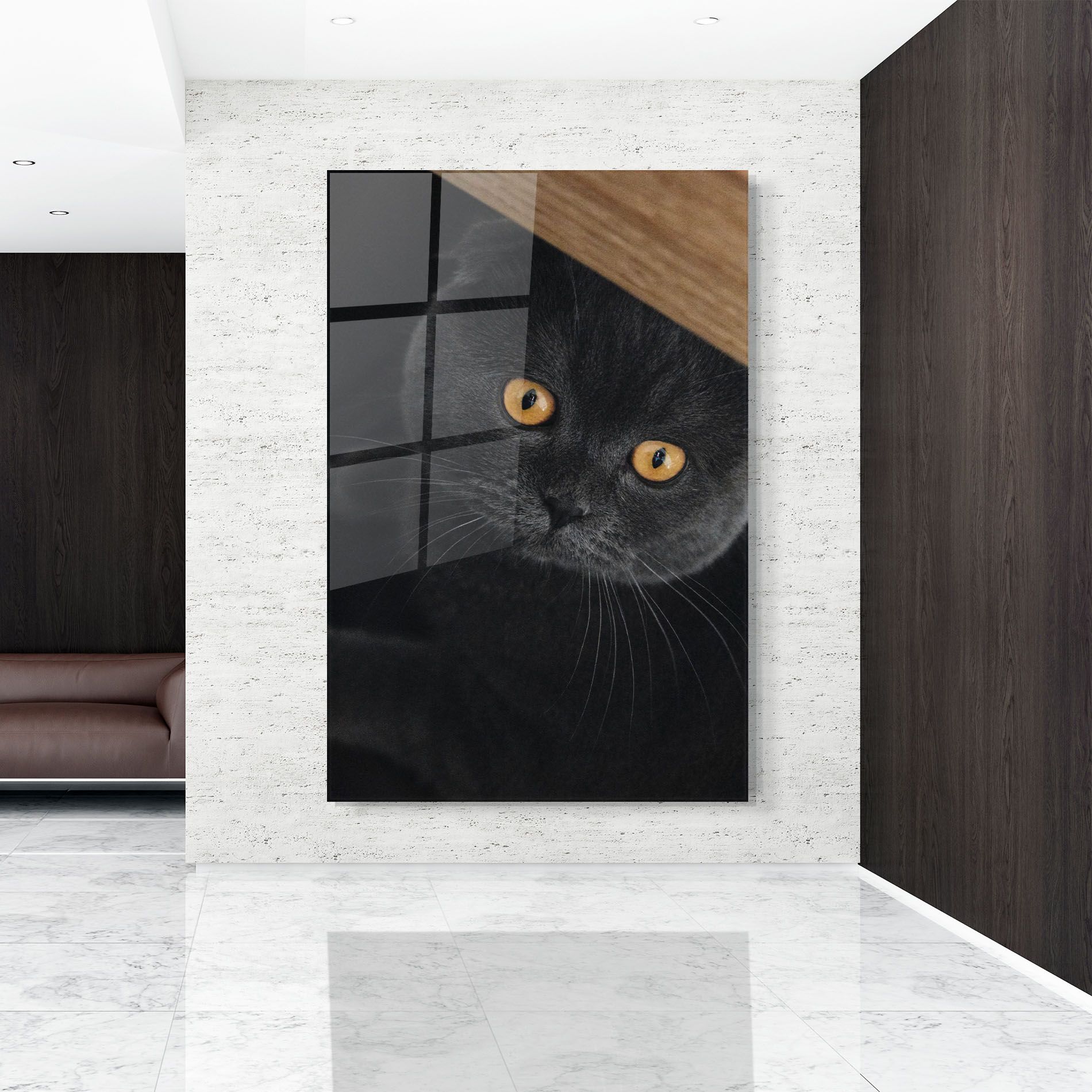 Grey Cat With Orange Eyes mockup 9