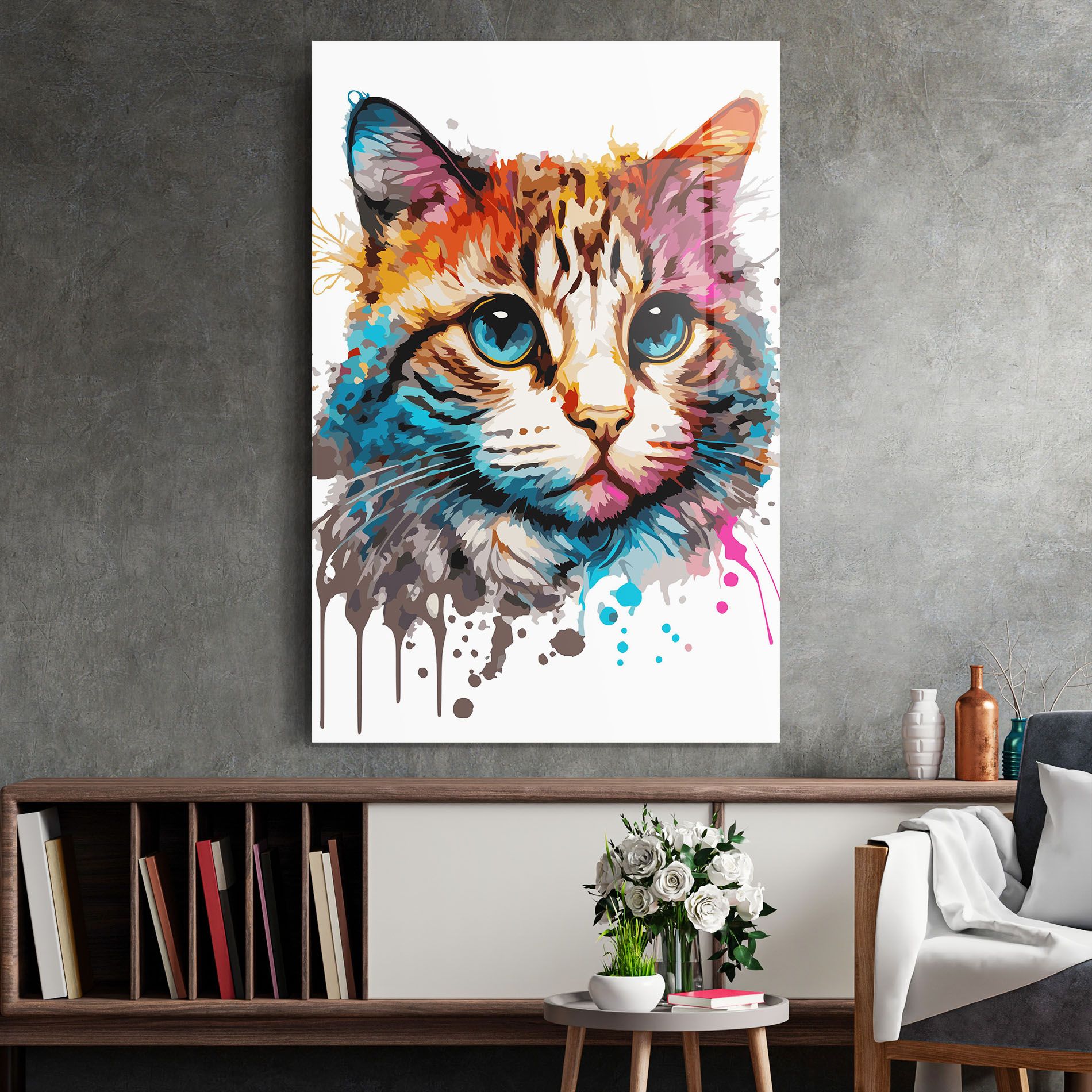 Blue Eyes Cat mockup 2