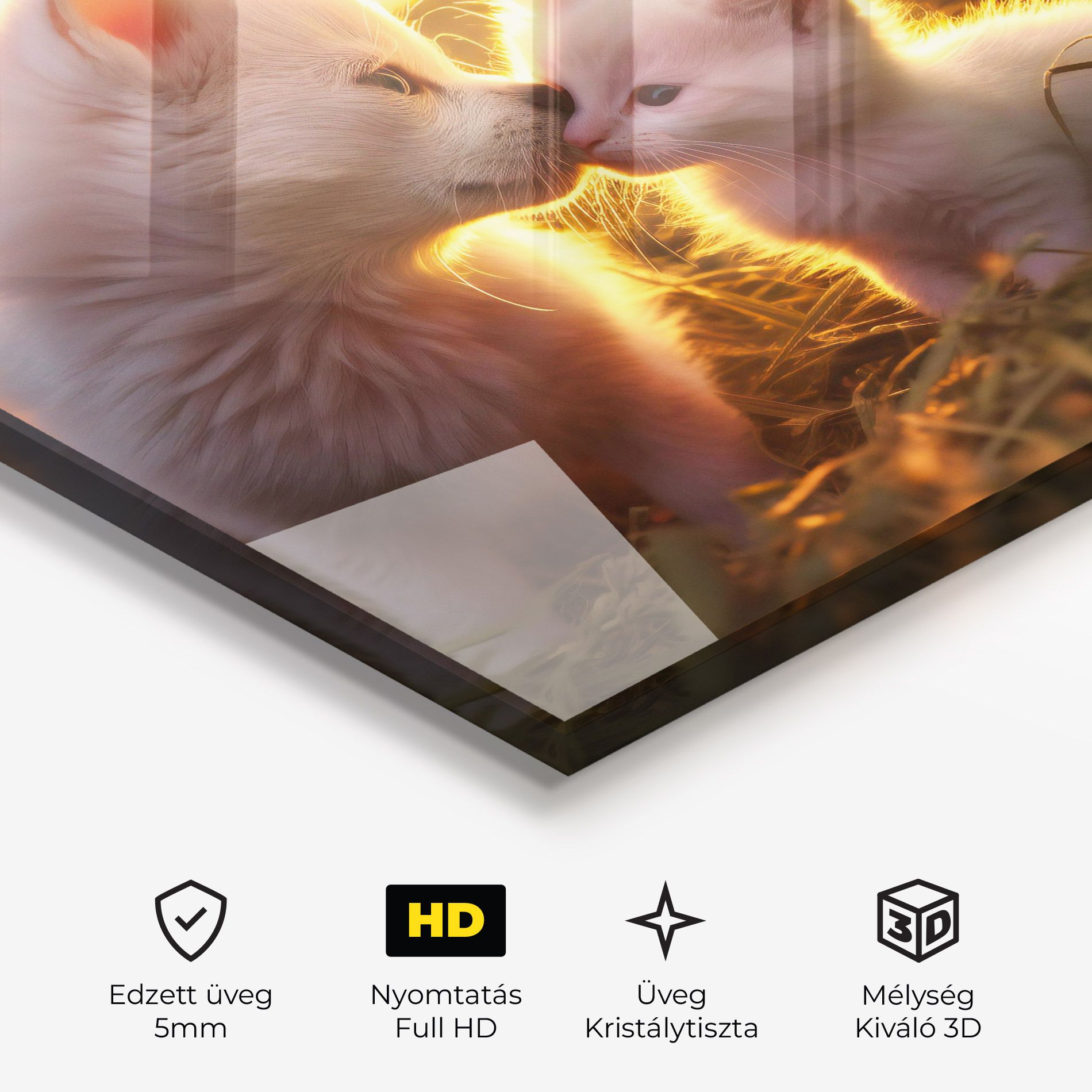 White Cat And Puppy mockup 3