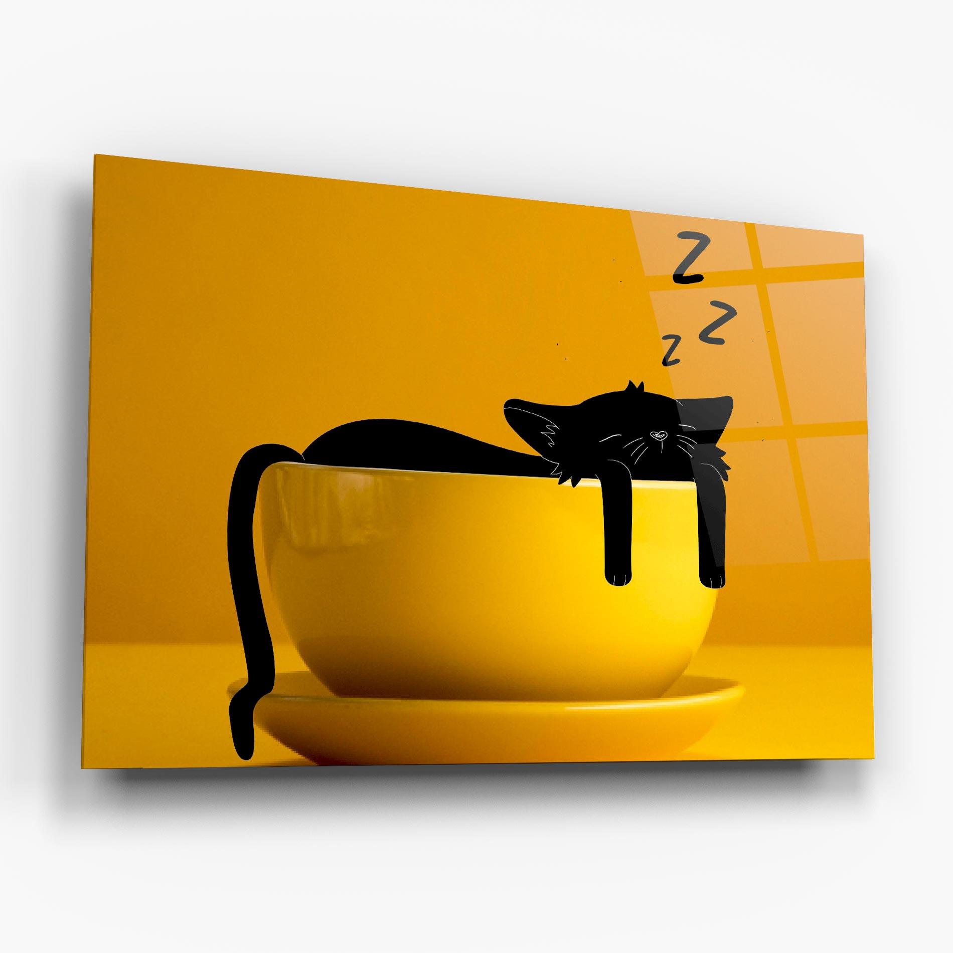 Üvegkép Cat In A Cup mockup 6