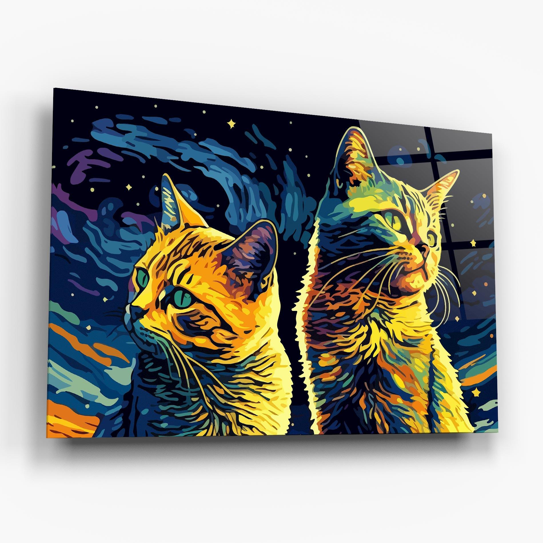 Üvegkép Cat Painting mockup 6