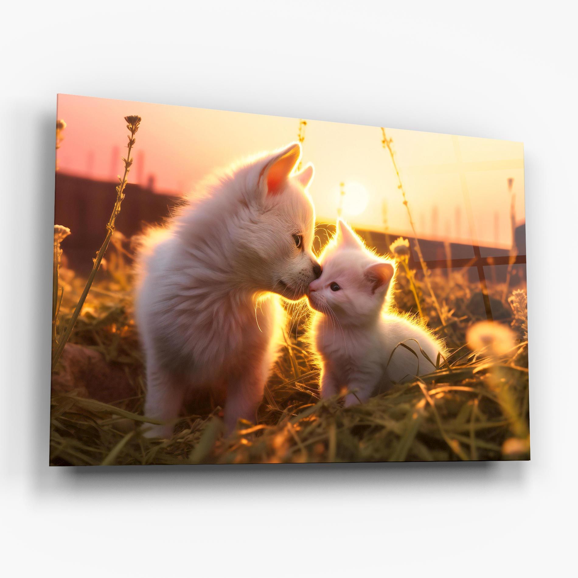 White Cat And Puppy mockup 6