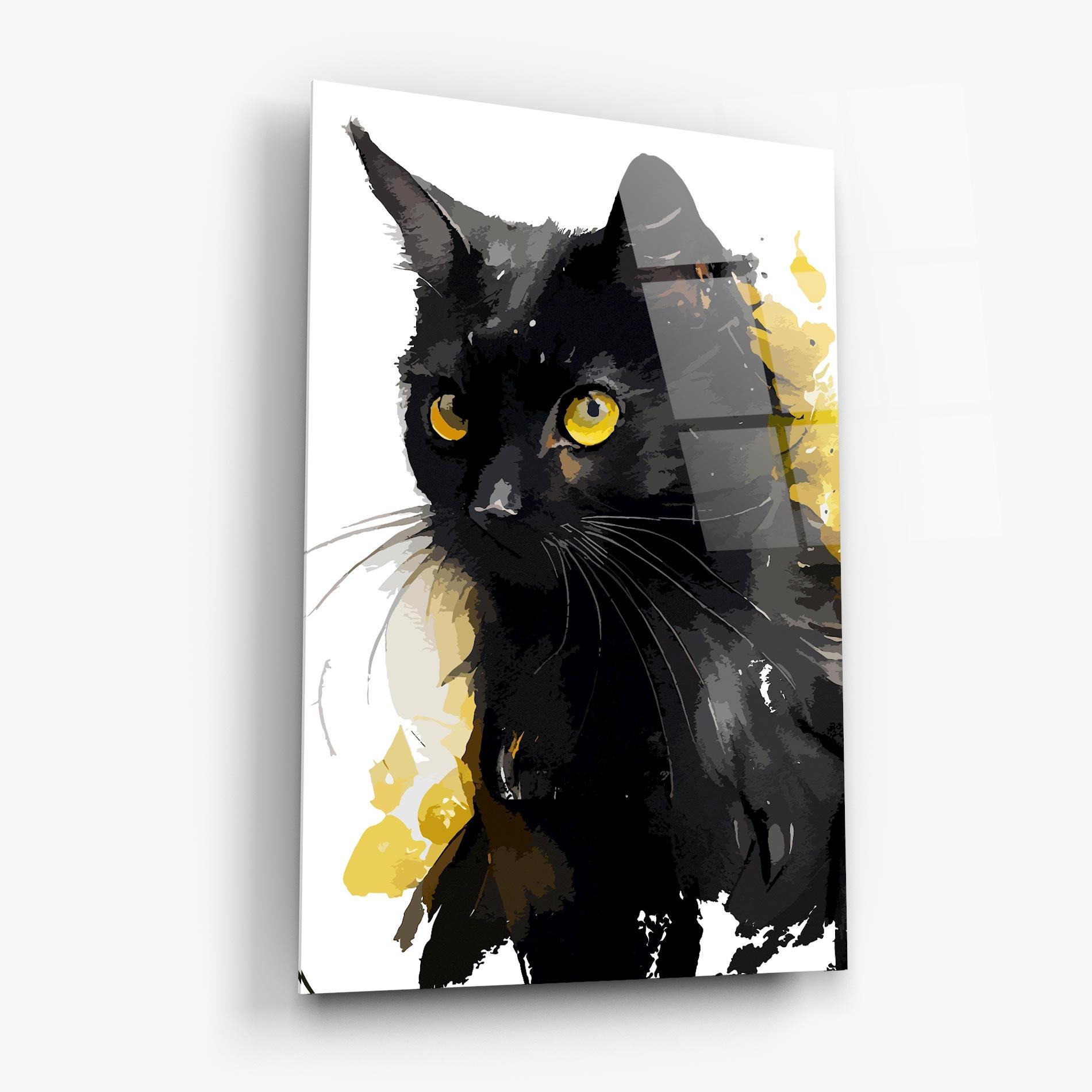 Üvegkép Beautiful Black Cat mockup 6
