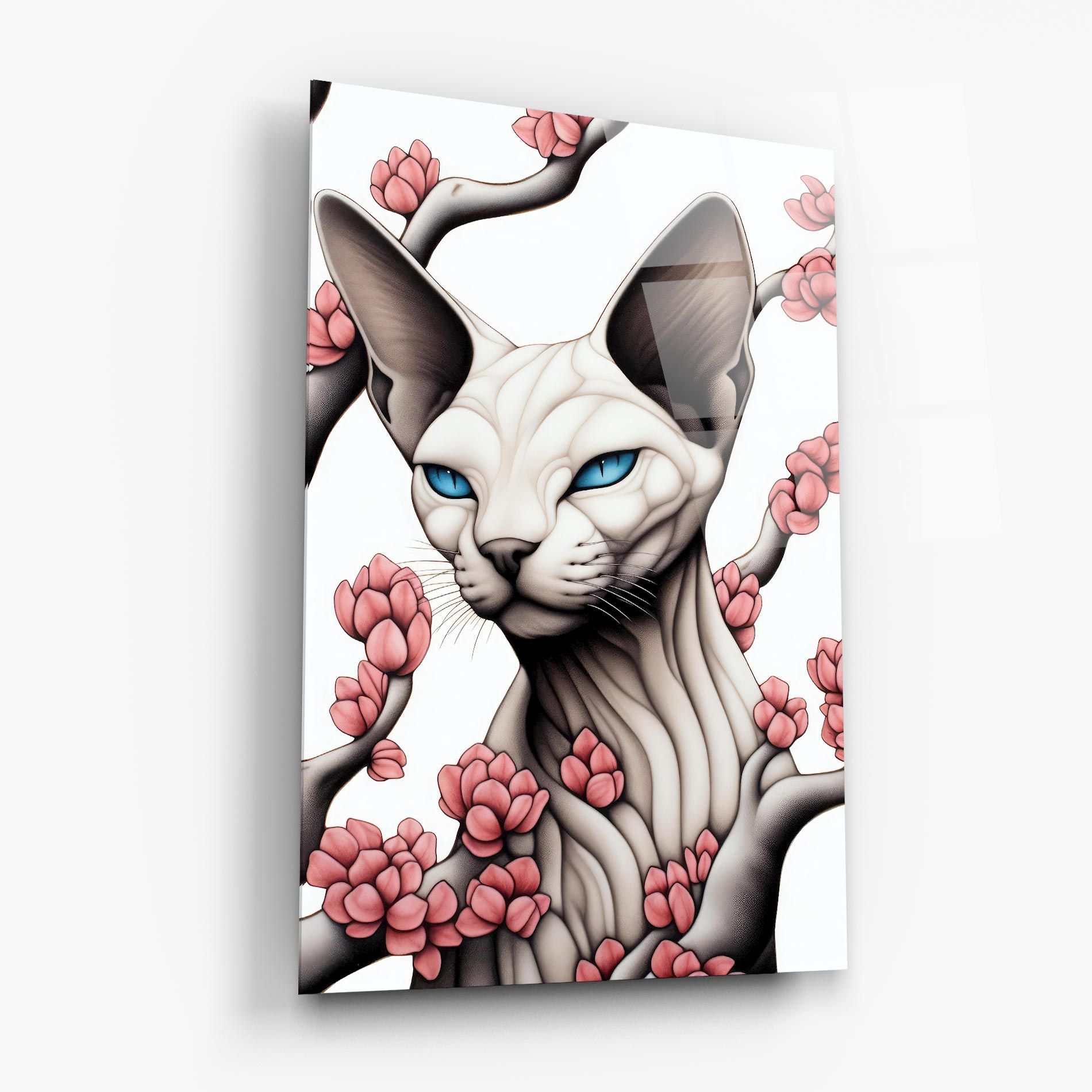 Blue Eyes Cat Drawing mockup 6