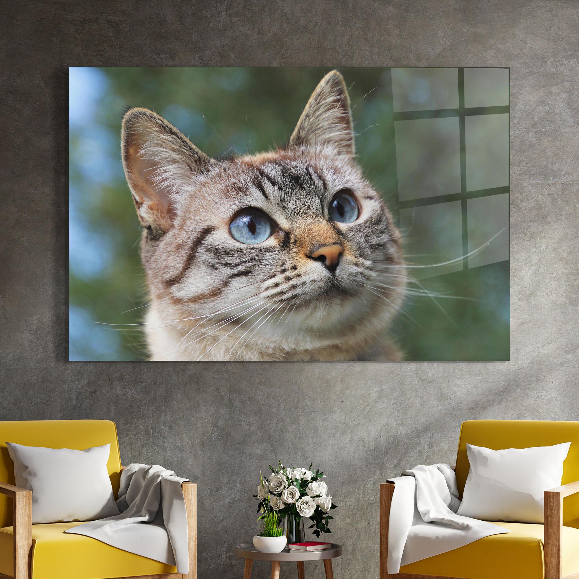 Üvegkép Blue Eyes Cutie mockup 4