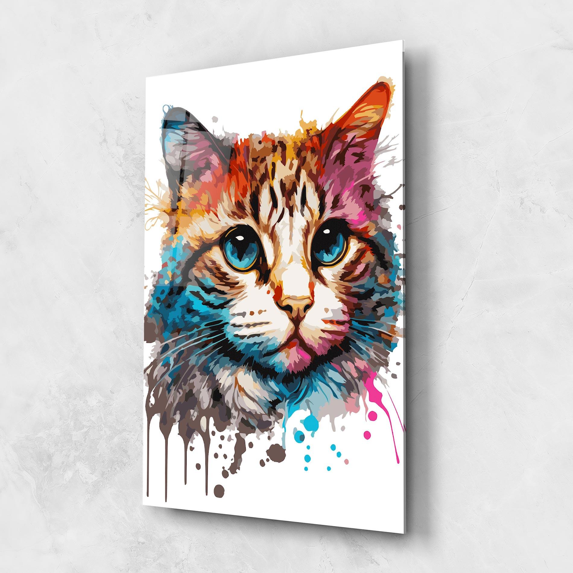 Üvegkép Blue Eyes Cat mockup 1