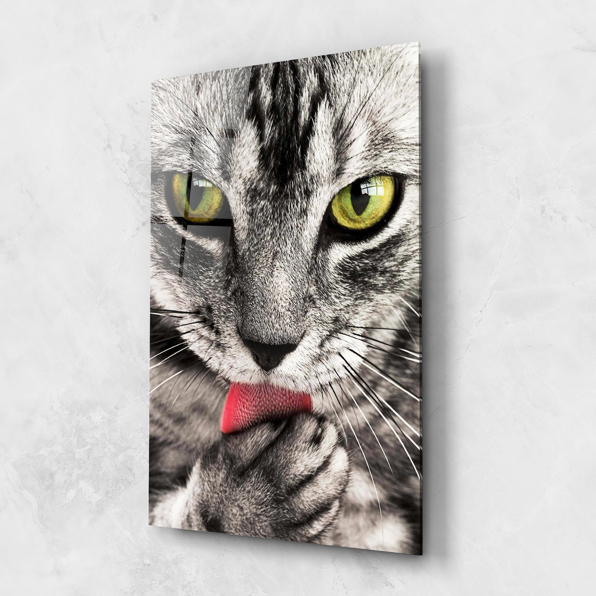 Green Eyes Close Up Cat mockup 1