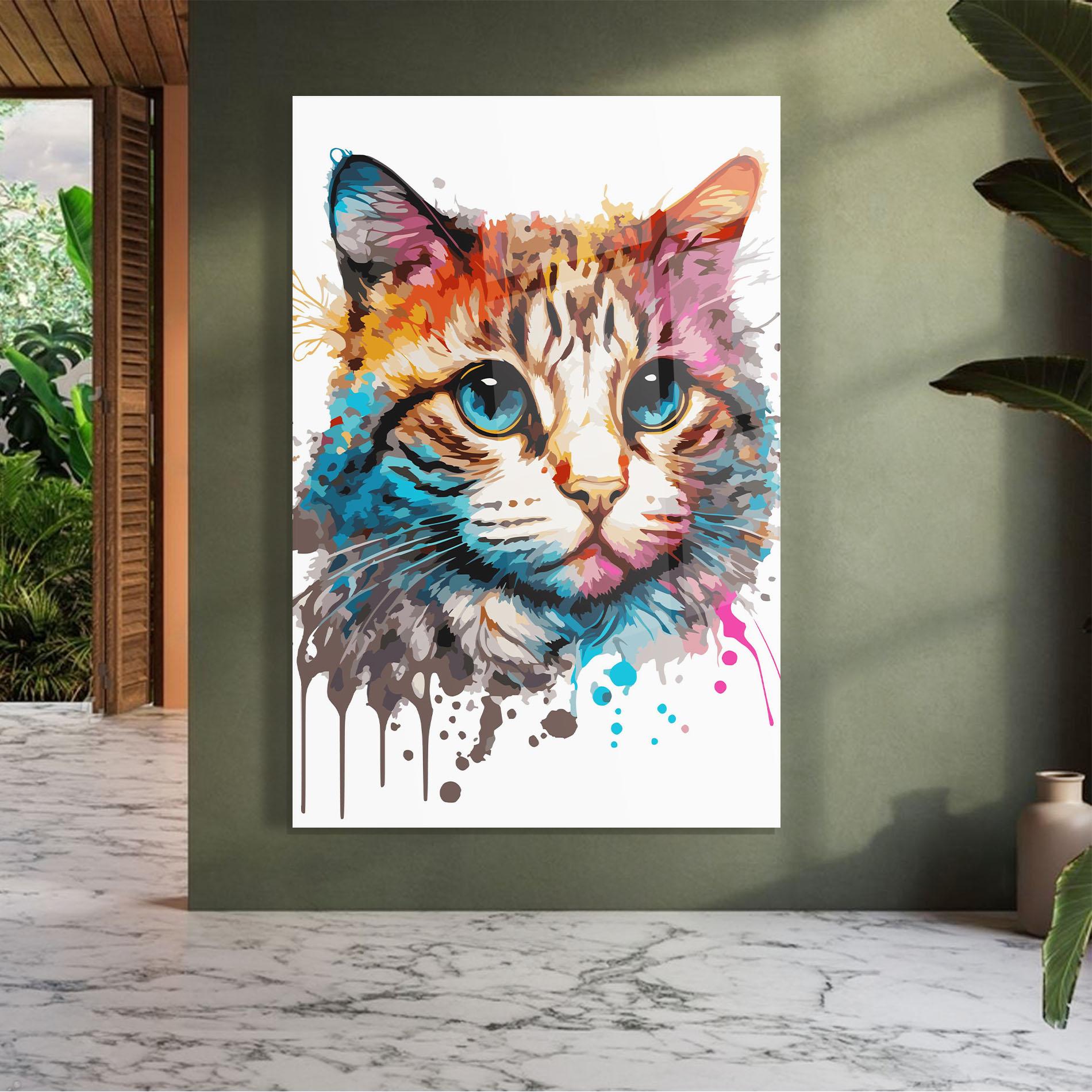 Üvegkép Blue Eyes Cat mockup 7