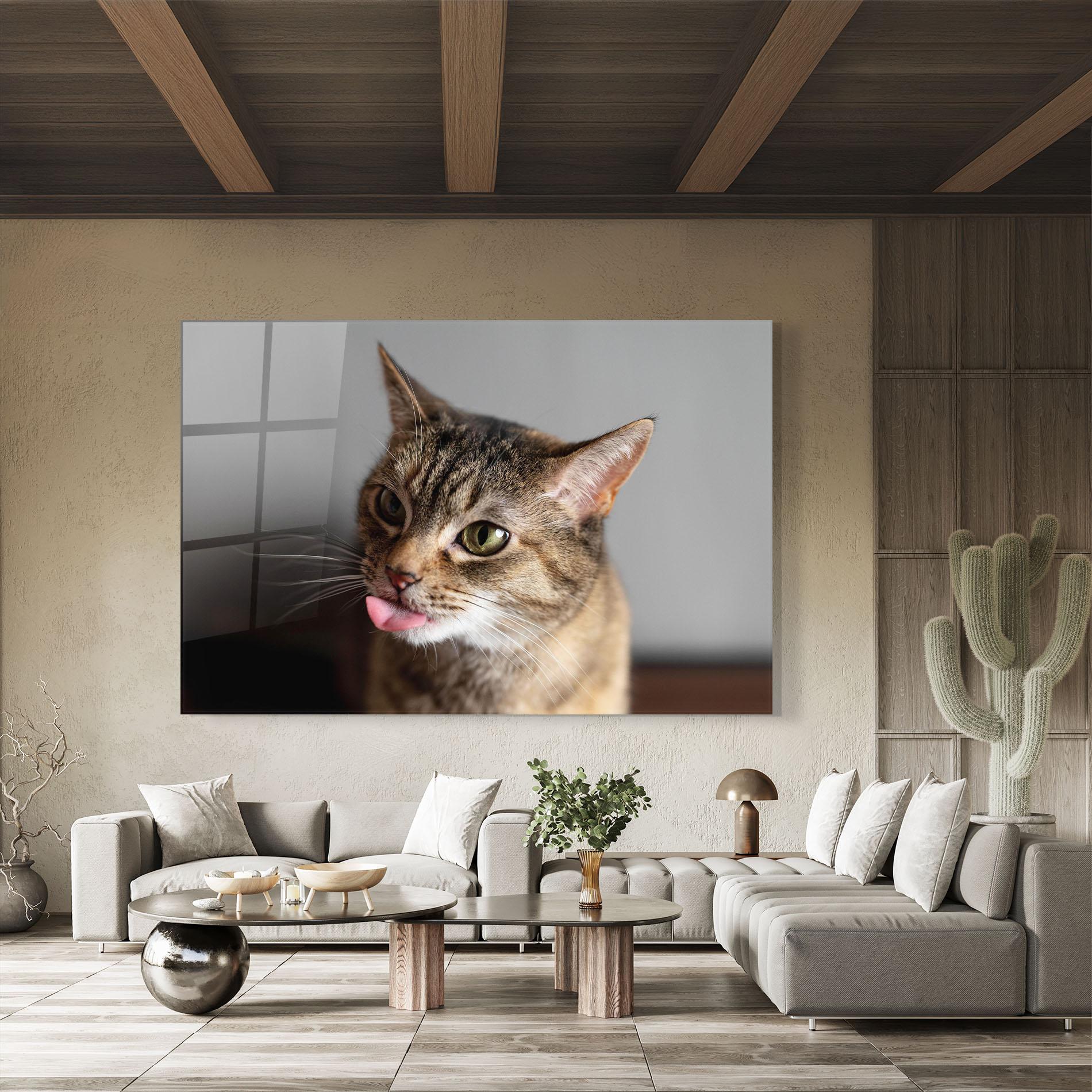 Üvegkép Brown Green Eyes Cat mockup 8