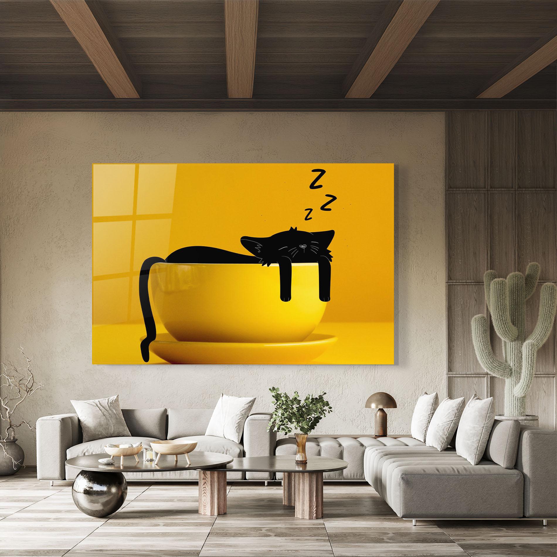 Üvegkép Cat In A Cup mockup 8