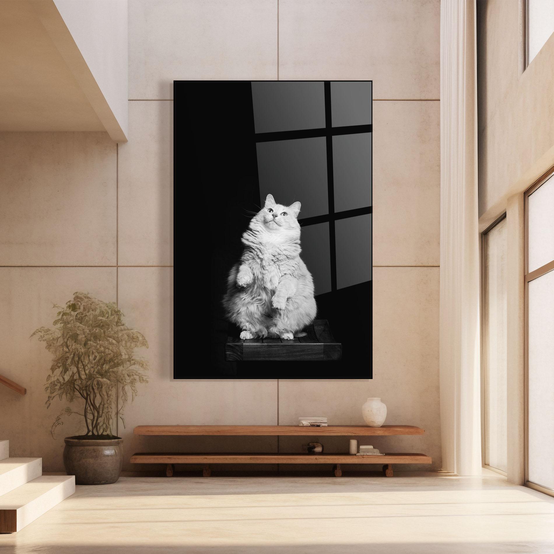Üvegkép Big Fluffy Cat mockup 8