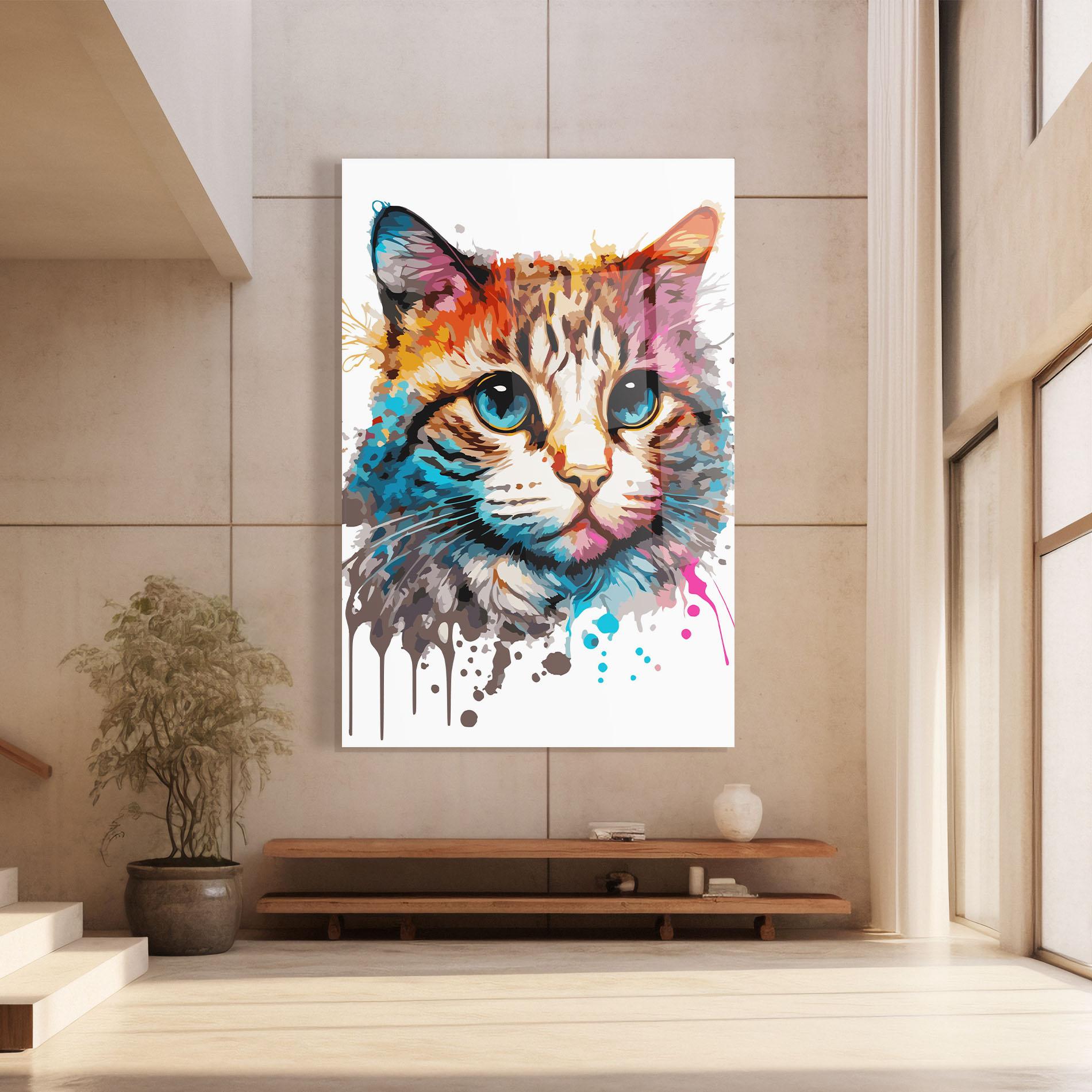 Üvegkép Blue Eyes Cat mockup 8