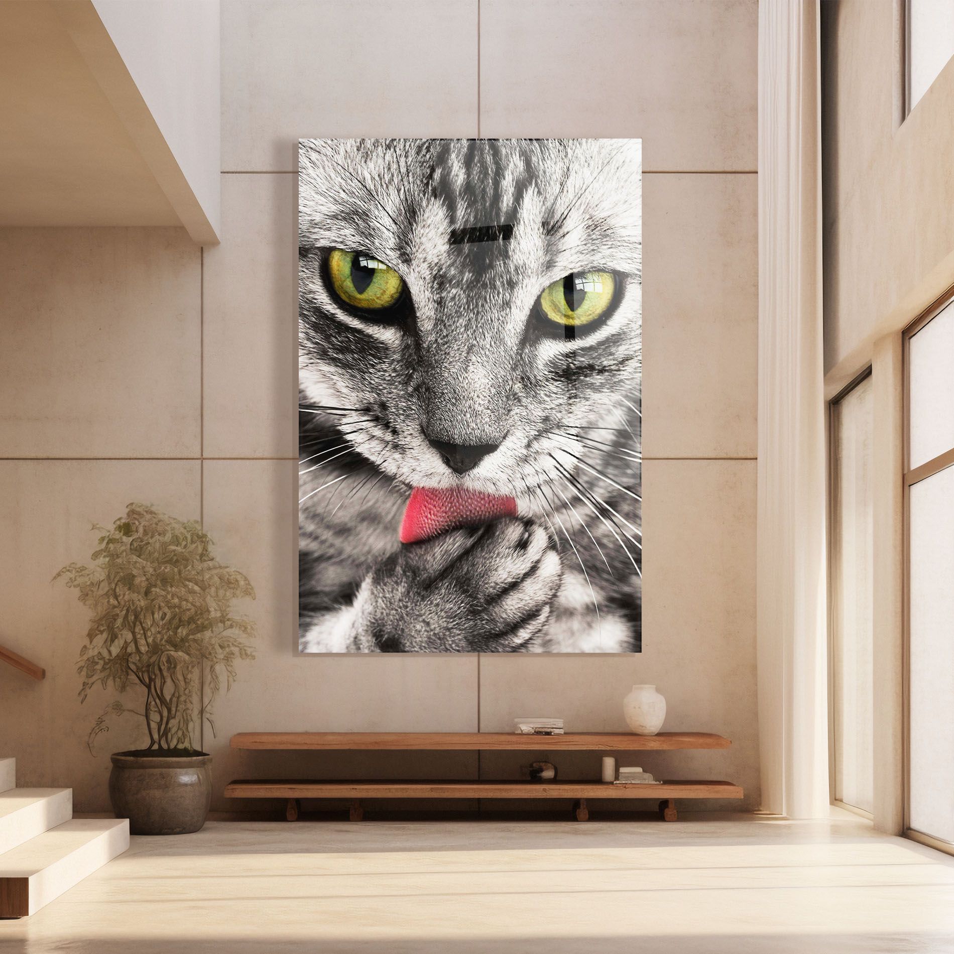 Green Eyes Close Up Cat mockup 8