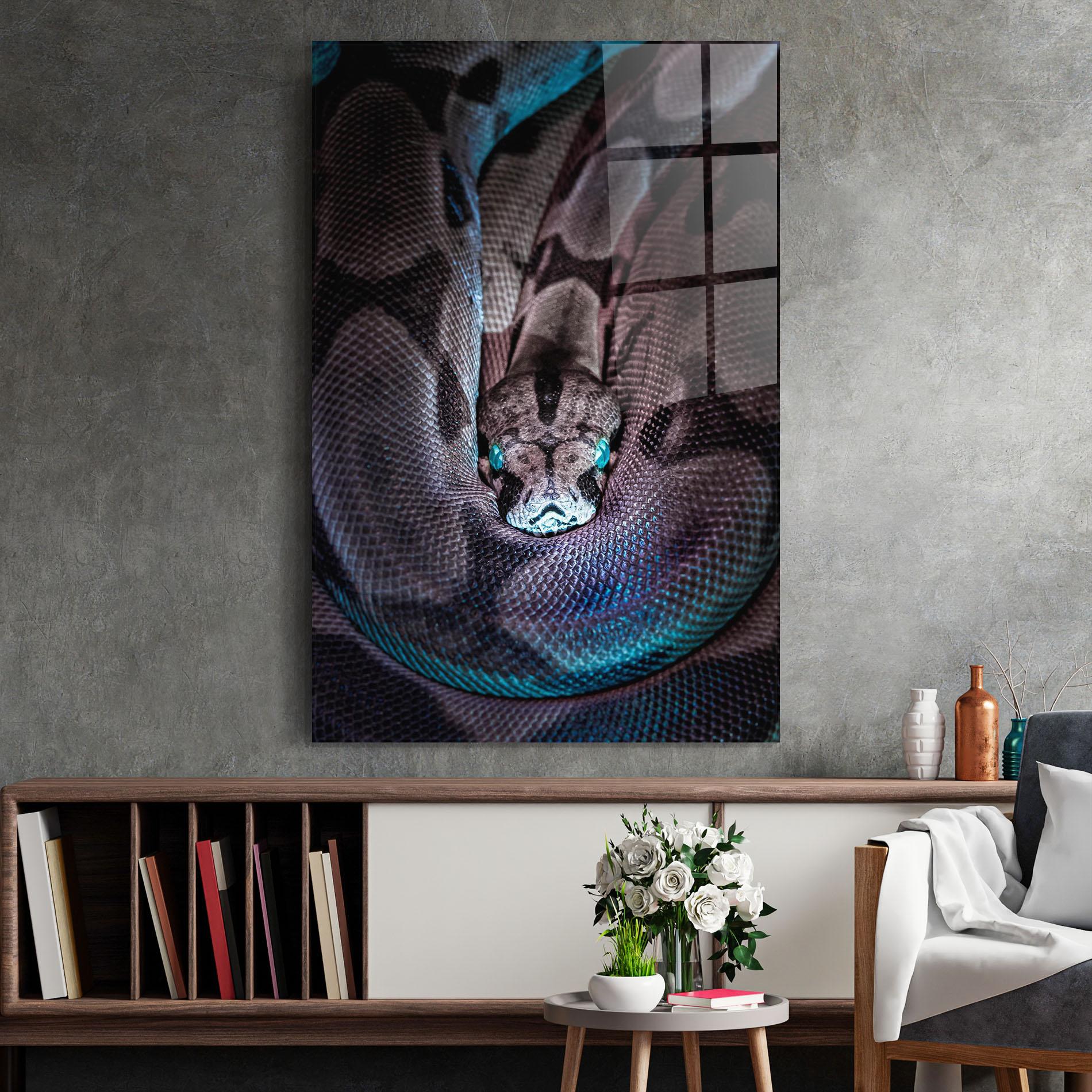 Üvegkép Vibrant Snake mockup 2