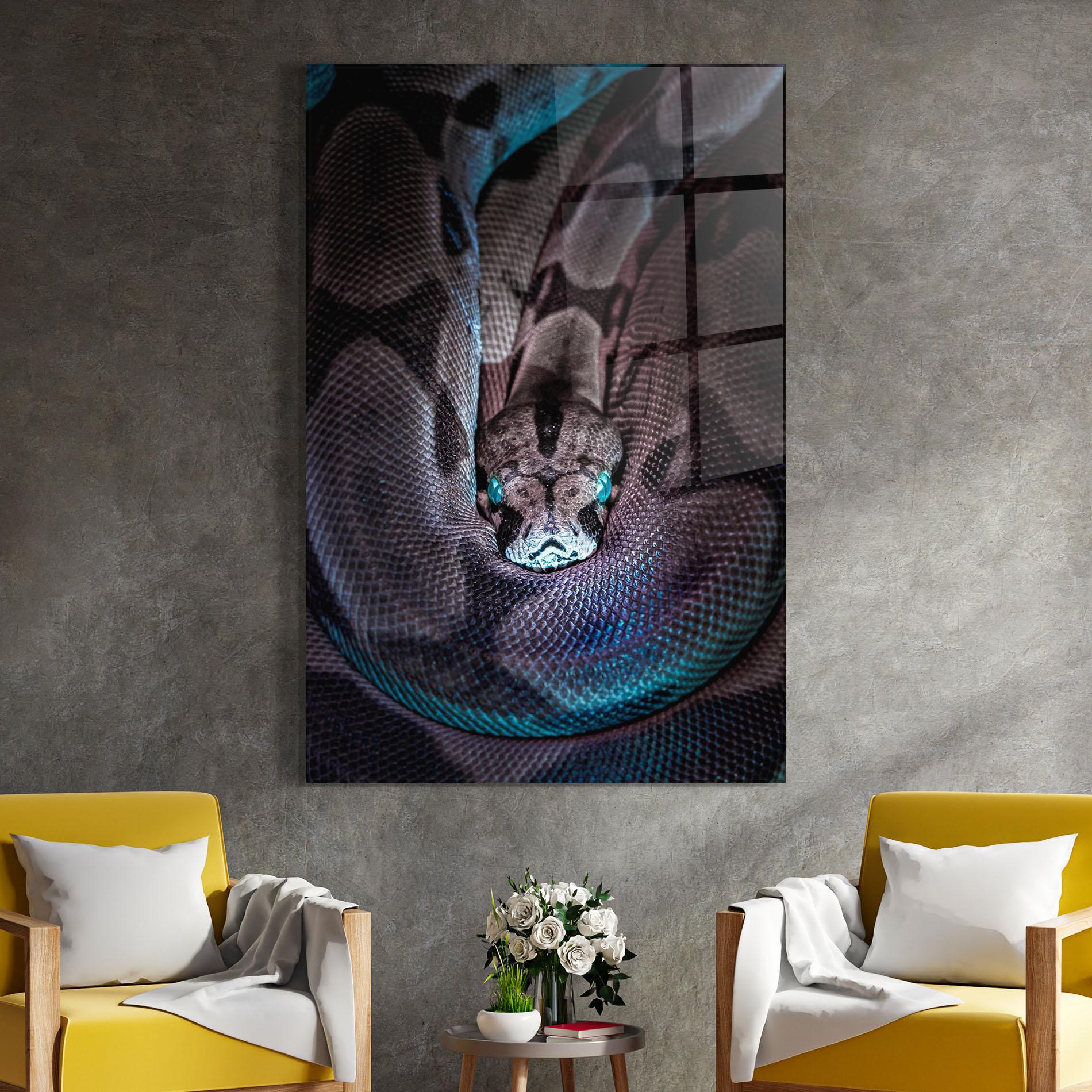 Üvegkép Vibrant Snake mockup 4