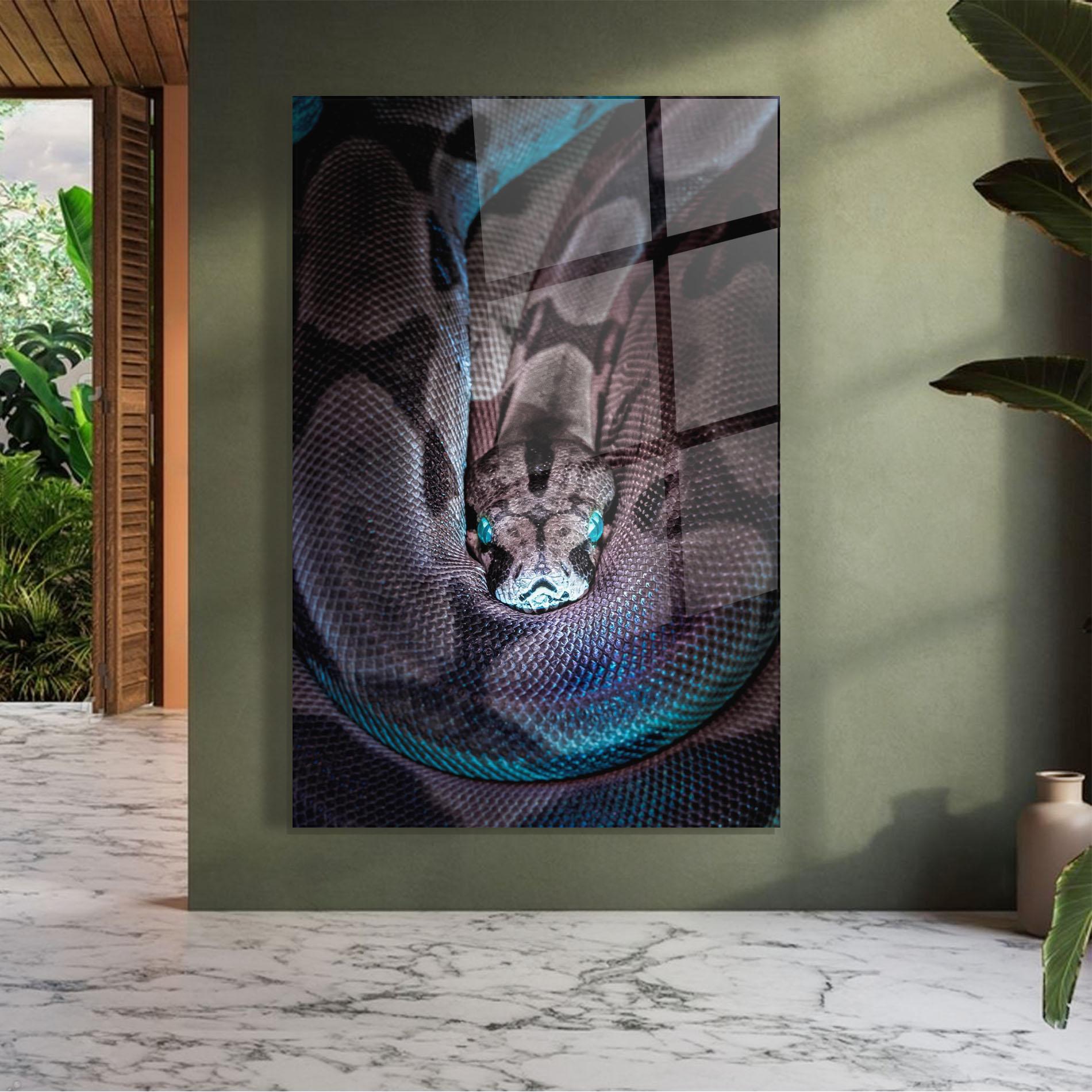 Üvegkép Vibrant Snake mockup 7