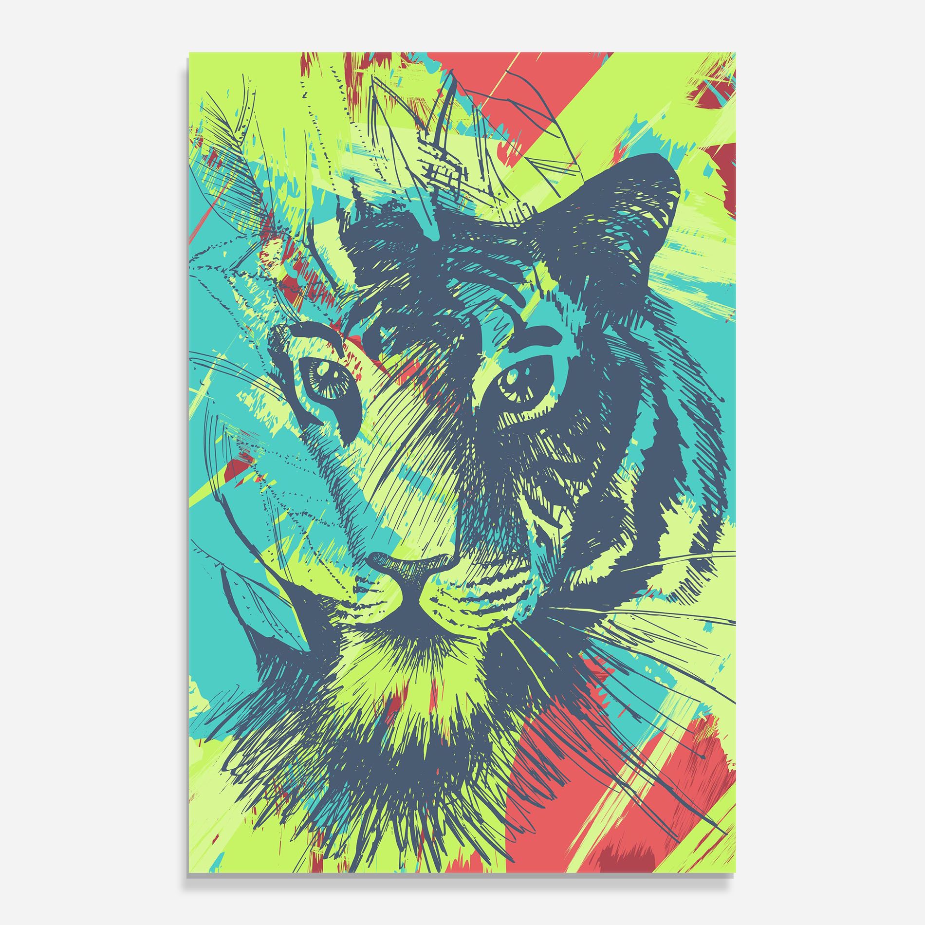 Blue Green Tiger mockup 0