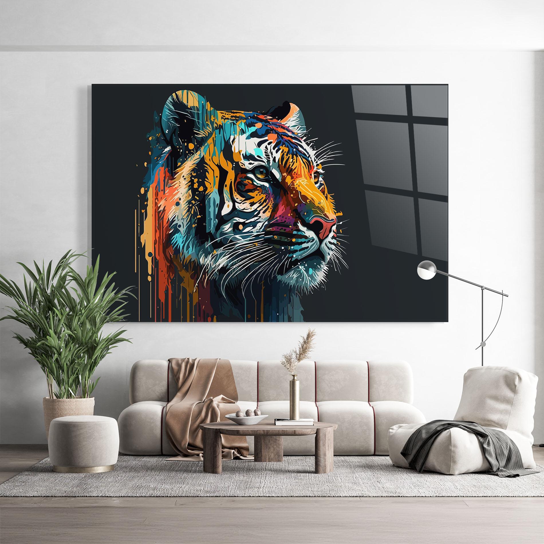 Üvegkép Color Mix Tiger mockup 9