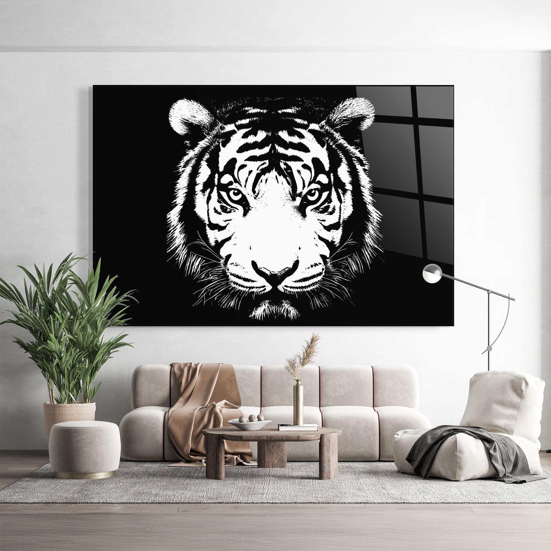 Üvegkép White Head Tiger mockup 9