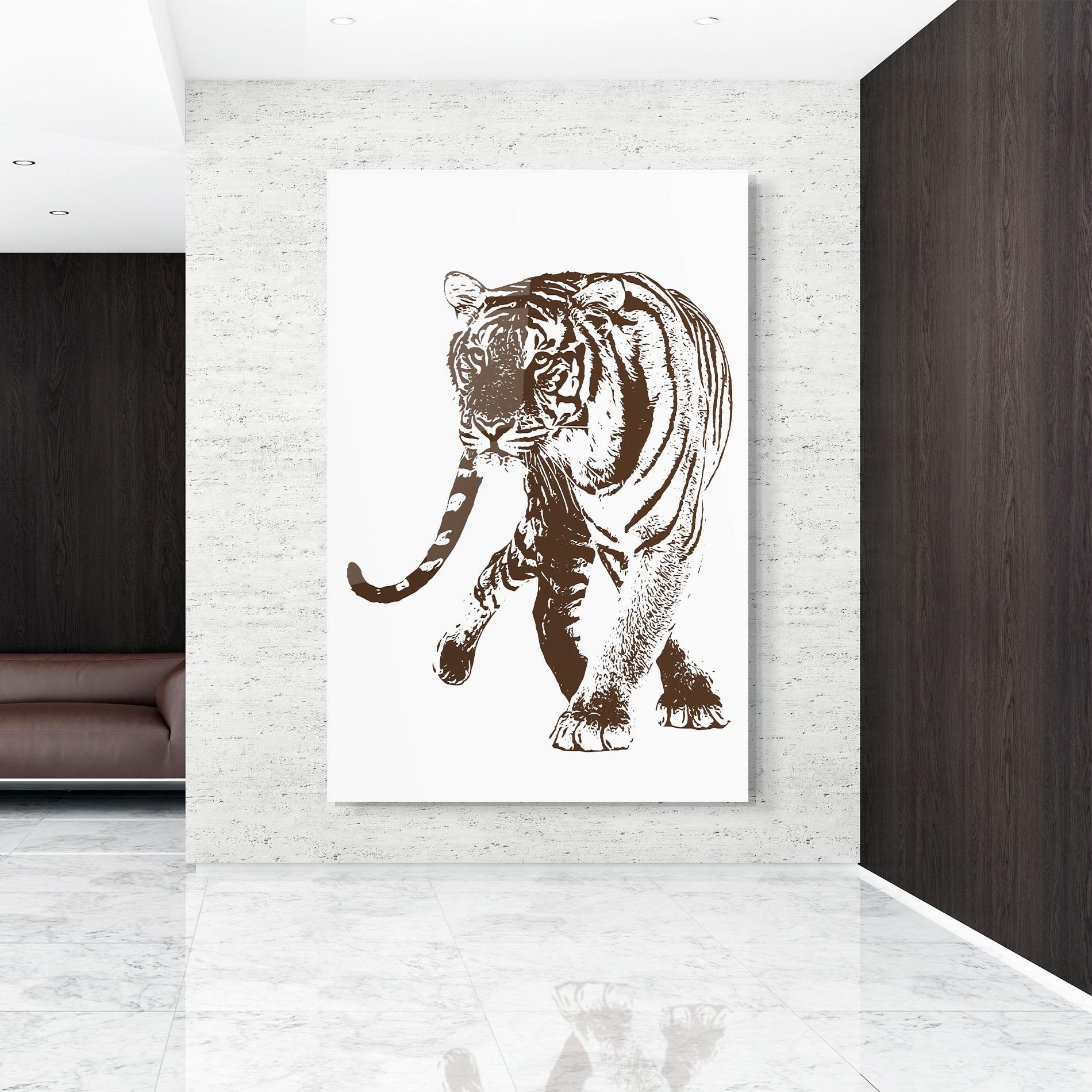 Üvegkép Brown Line Tiger mockup 9