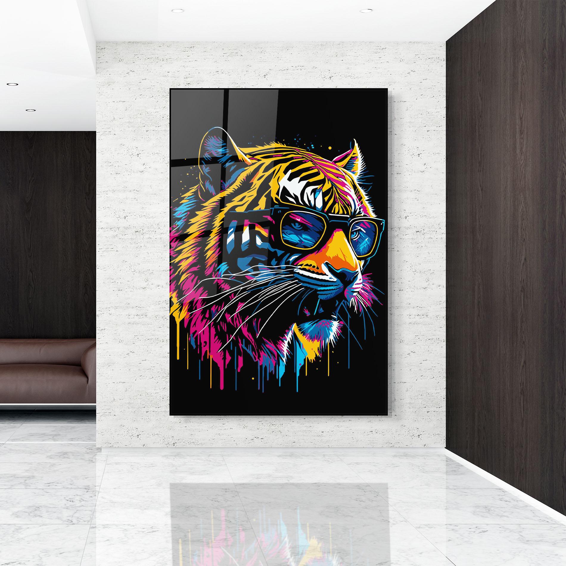 Üvegkép Cool Tiger mockup 9