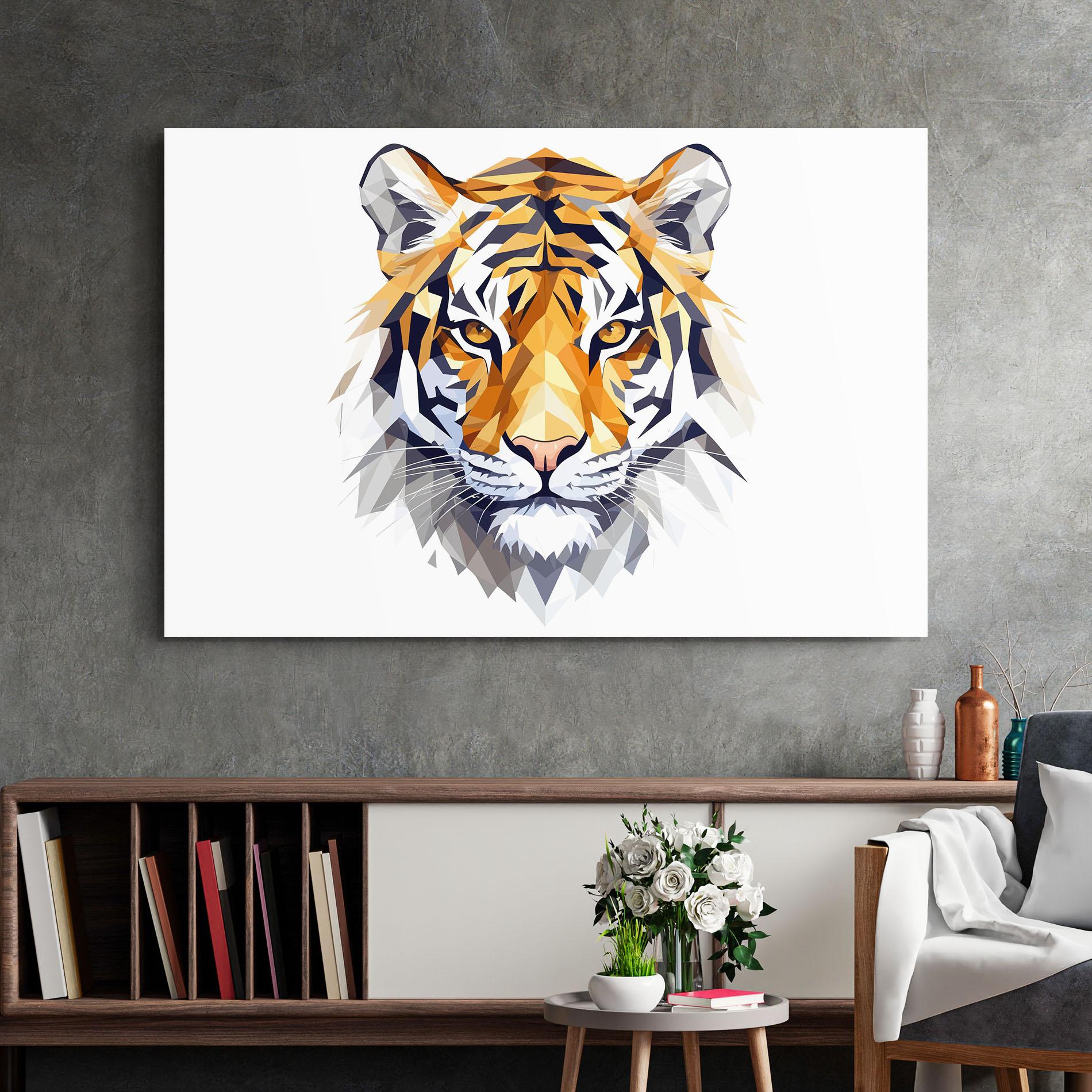 Üvegkép Beautifu Tiger Portrait mockup 2