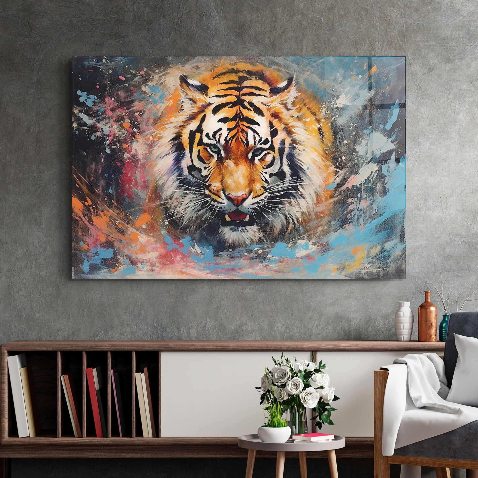 Orange Tiger Painting mockup 2