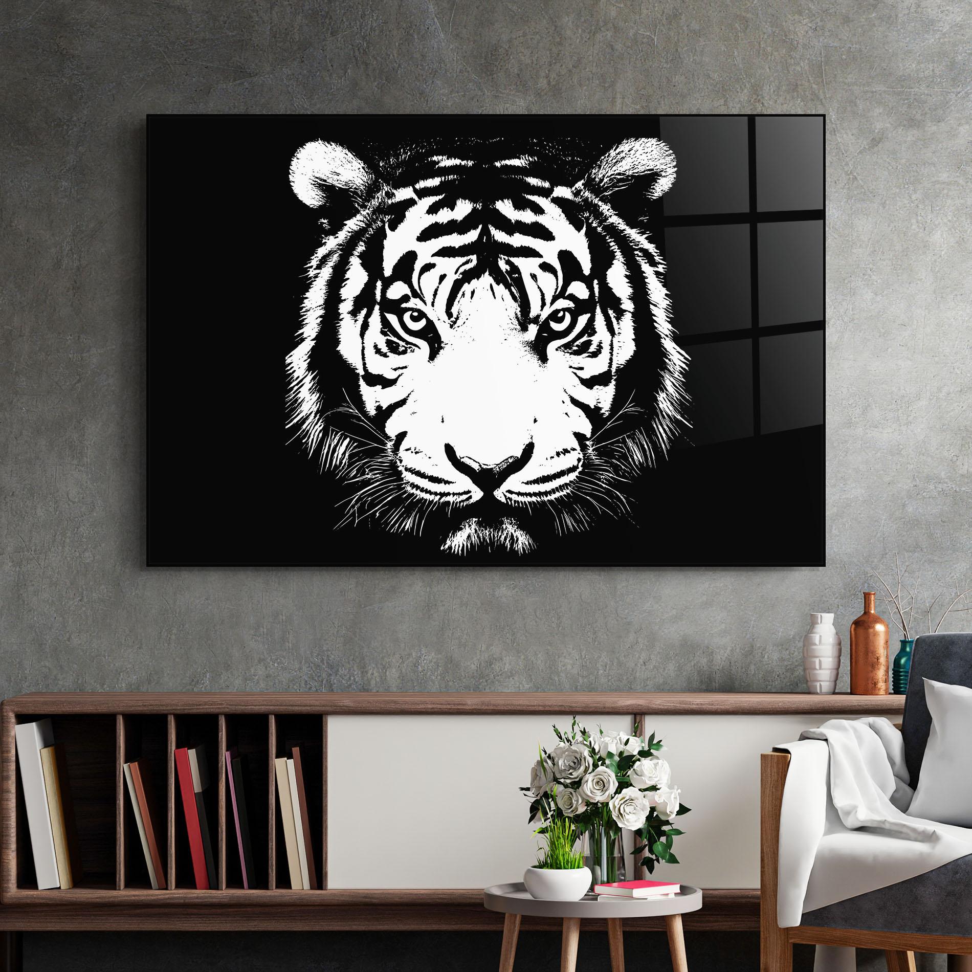 Üvegkép White Head Tiger mockup 2