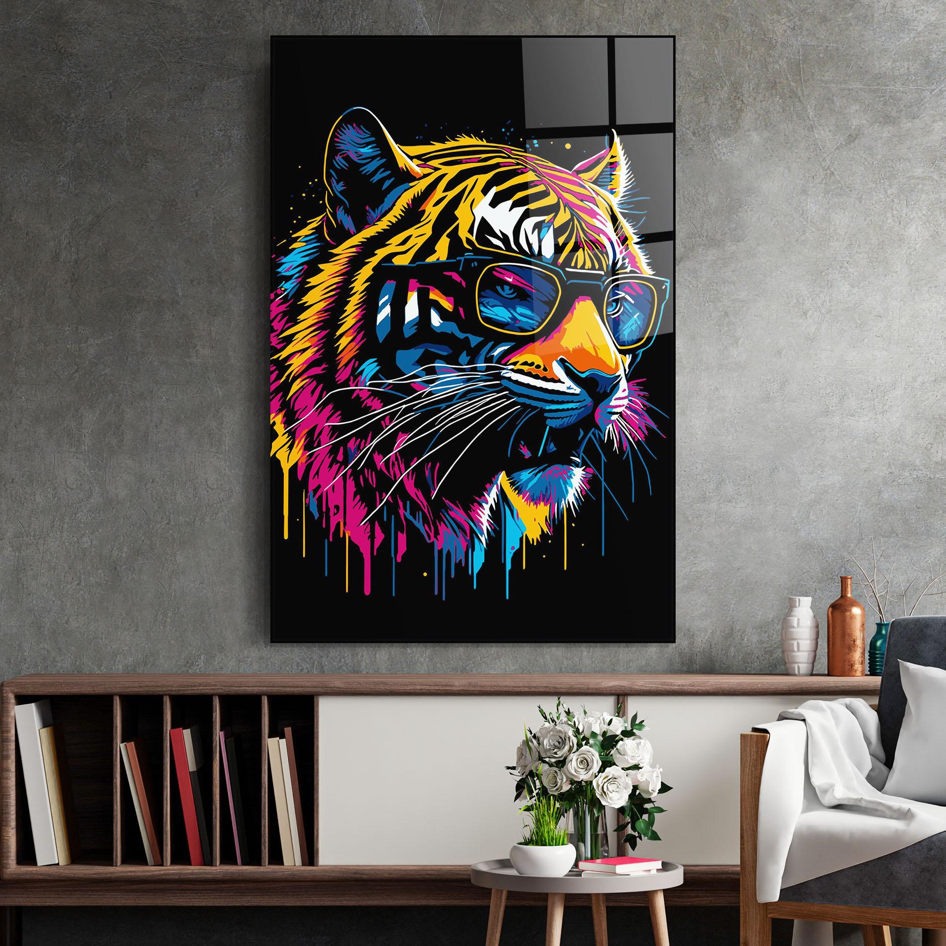 Üvegkép Cool Tiger mockup 2