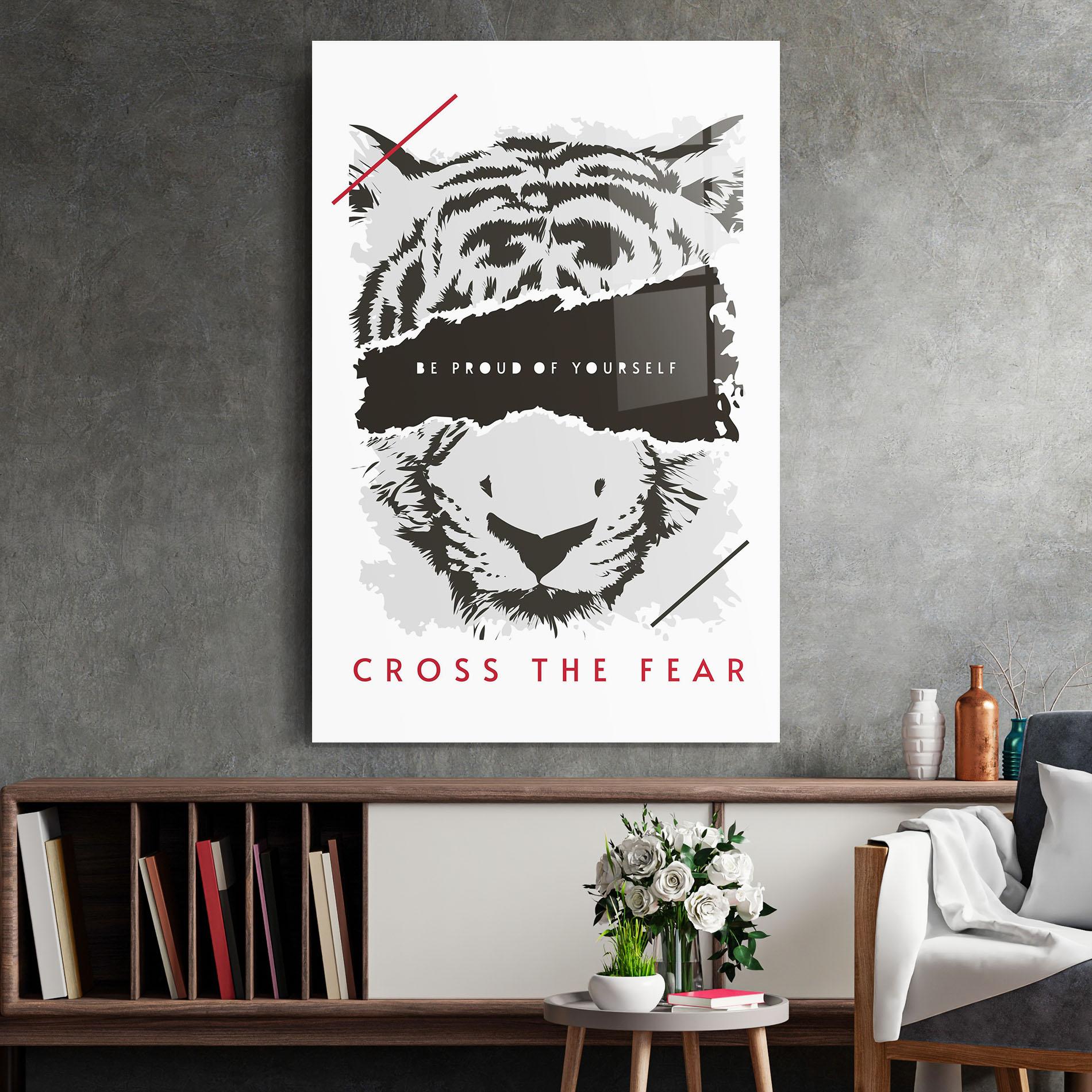 Üvegkép Cross The Fear mockup 2