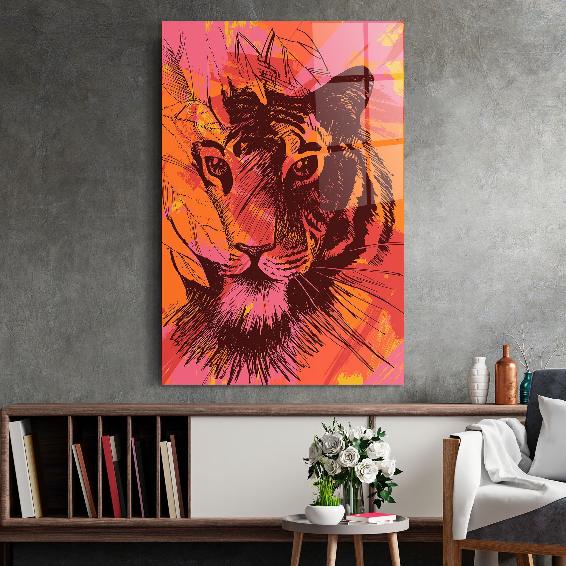 Orange Red Tiger mockup 2