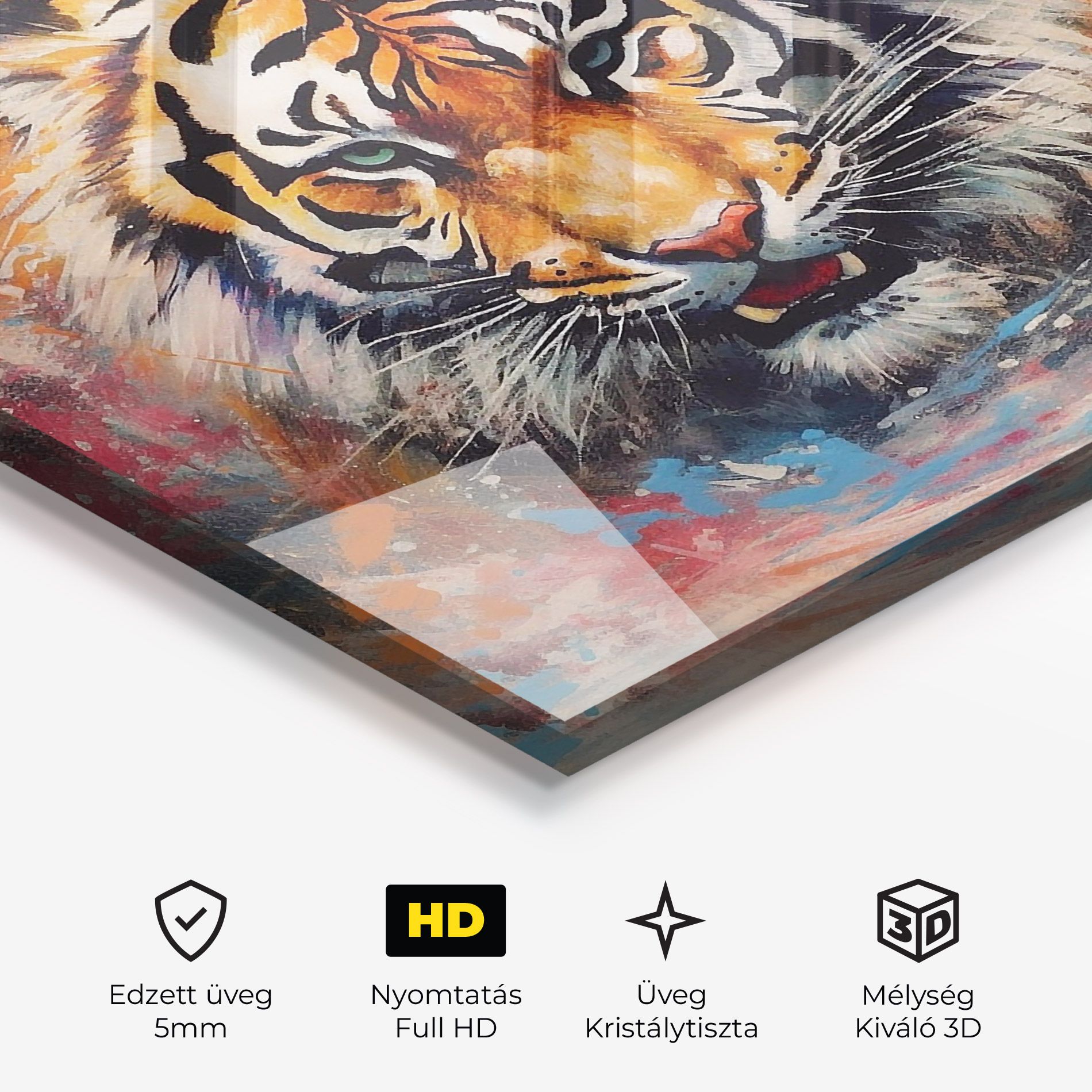 Orange Tiger Painting mockup 3
