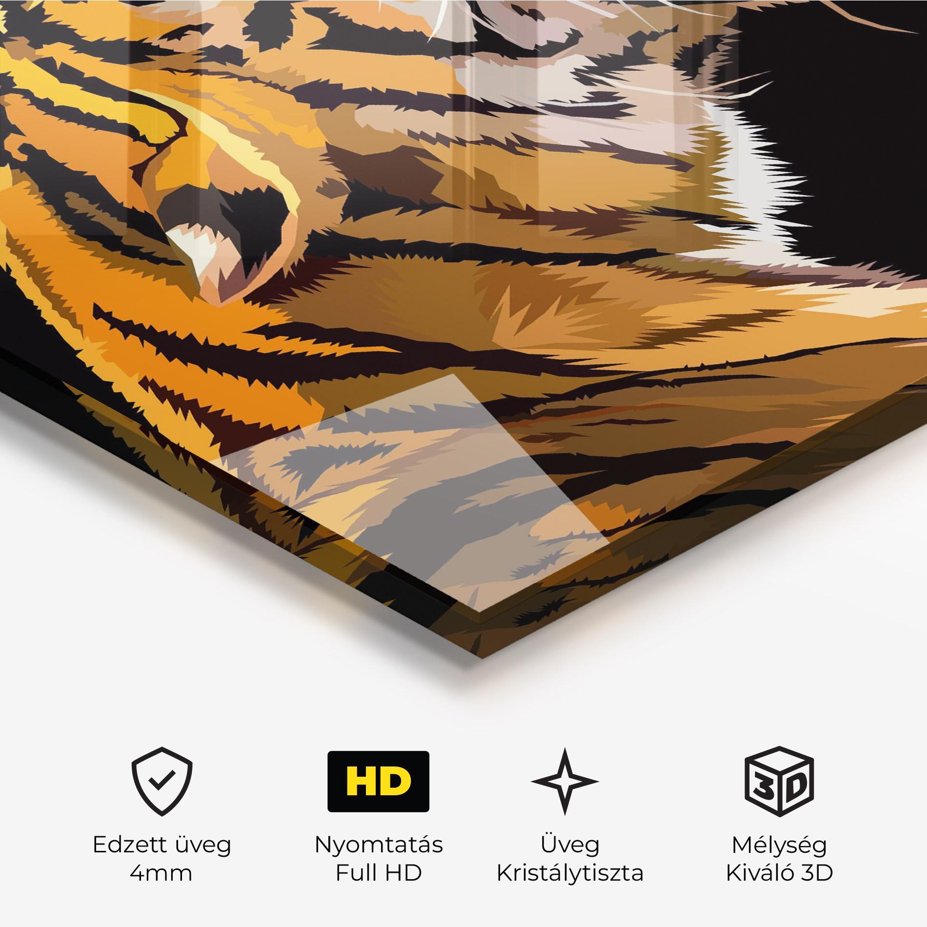Üvegkép Angry Tiger mockup 3