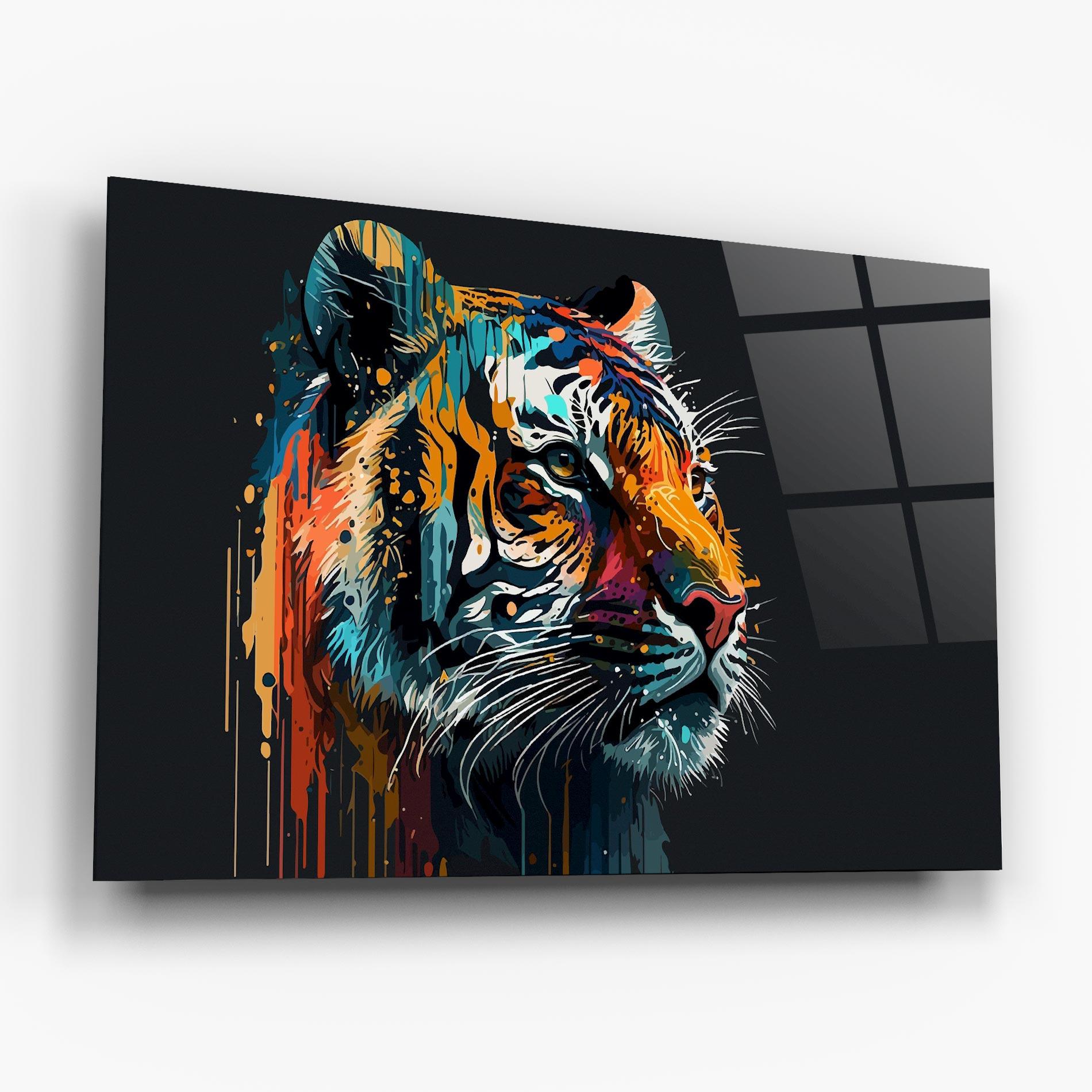 Üvegkép Color Mix Tiger mockup 6
