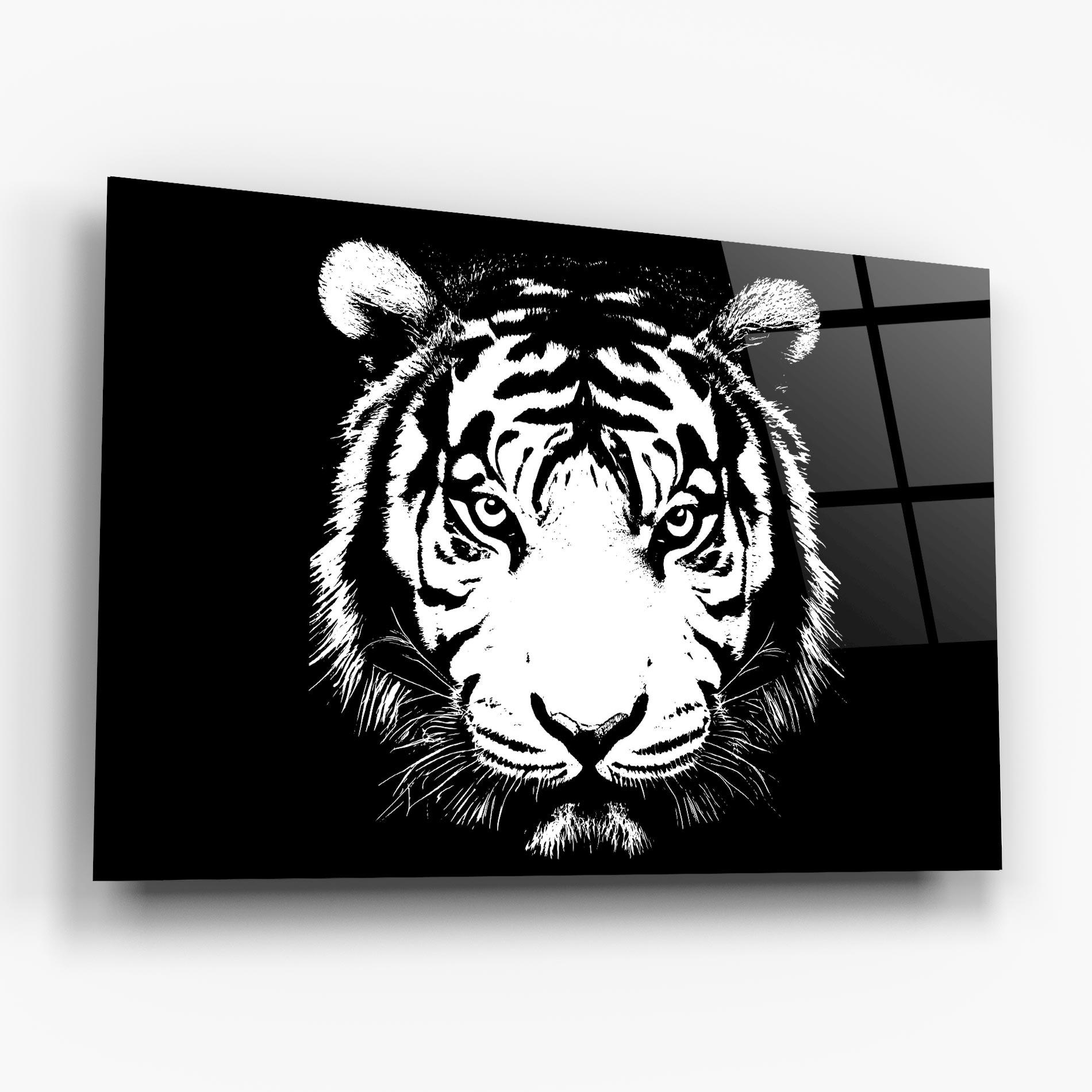 Üvegkép White Head Tiger mockup 6