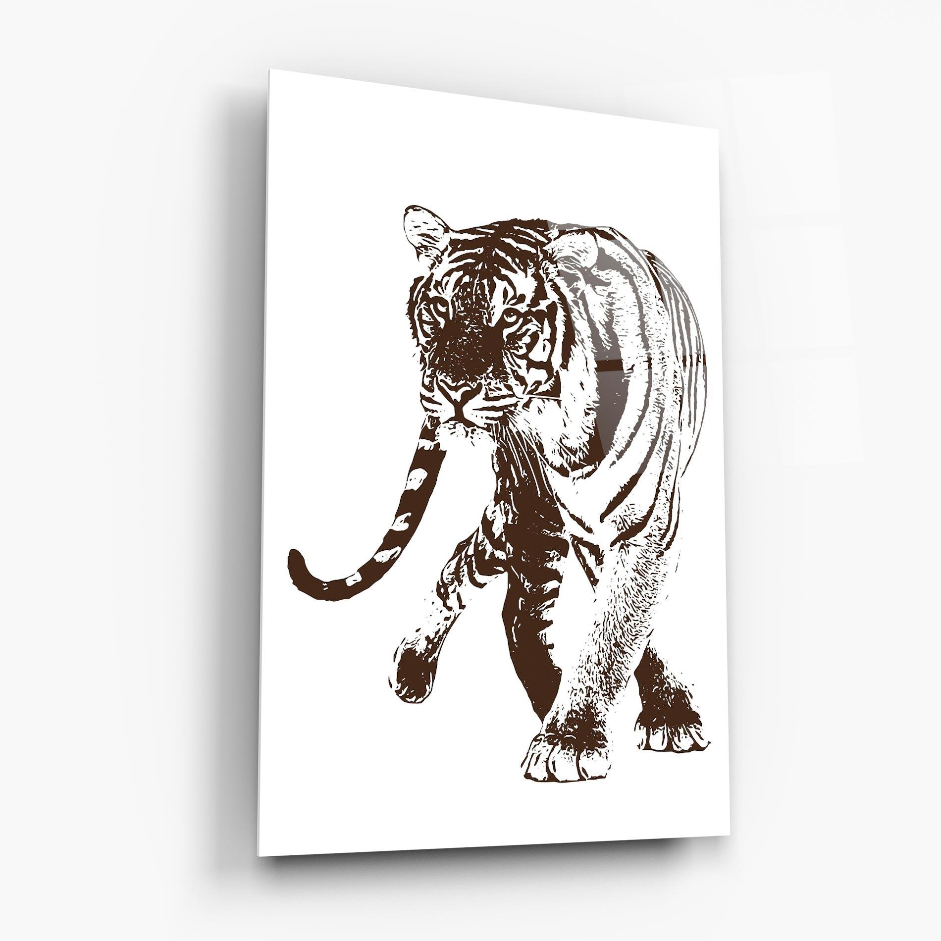 Üvegkép Brown Line Tiger mockup 6