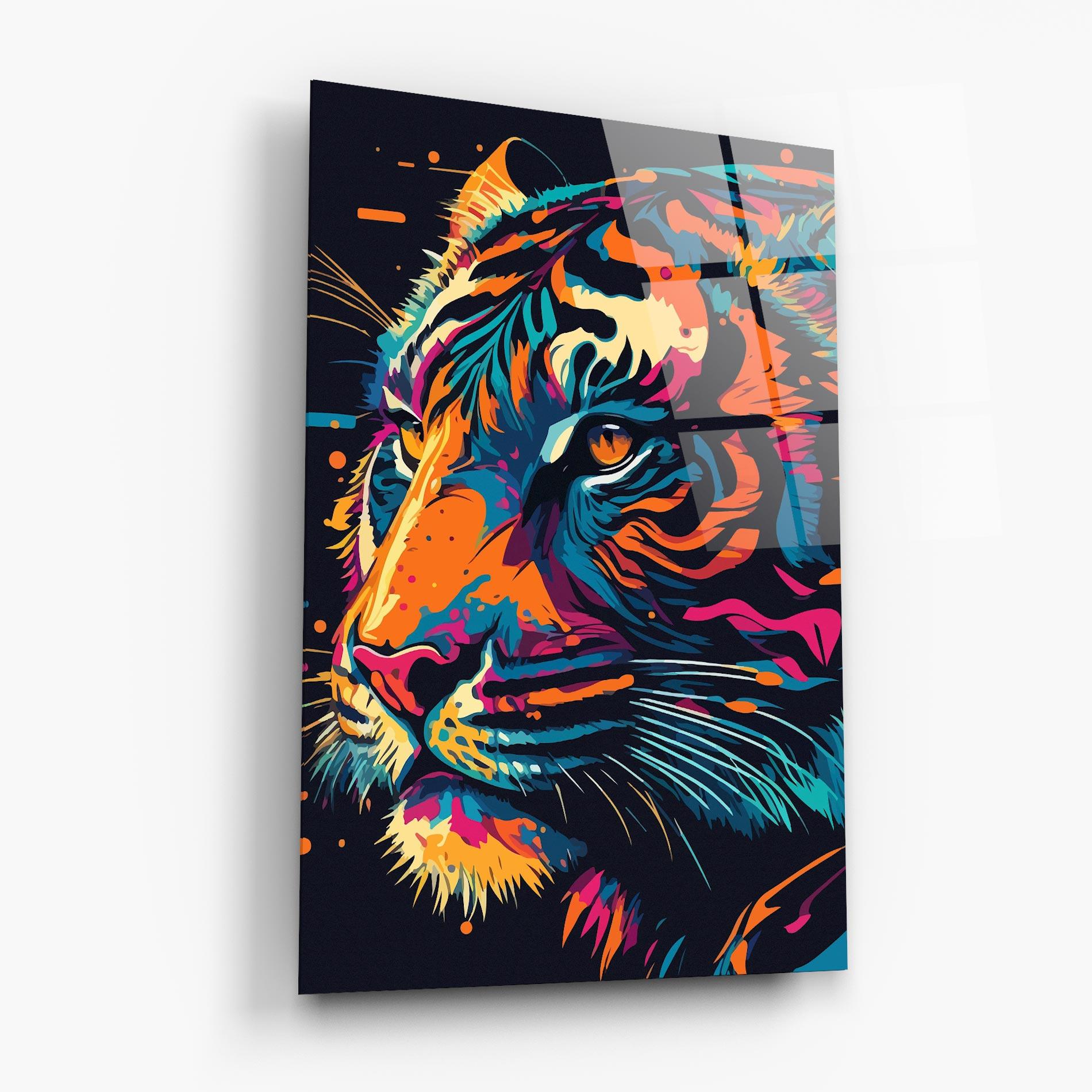 Üvegkép Colorful Tiger mockup 6