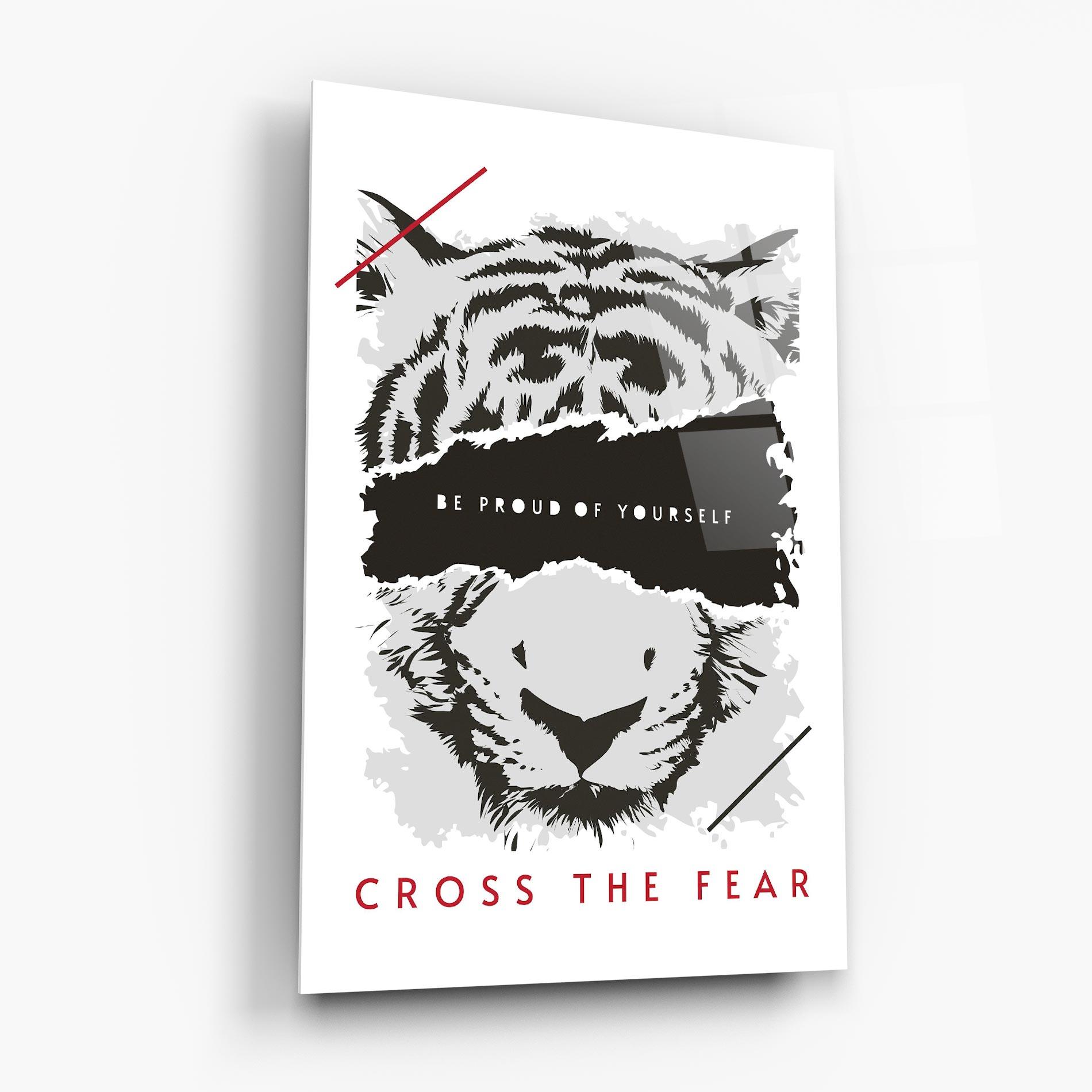 Üvegkép Cross The Fear mockup 6