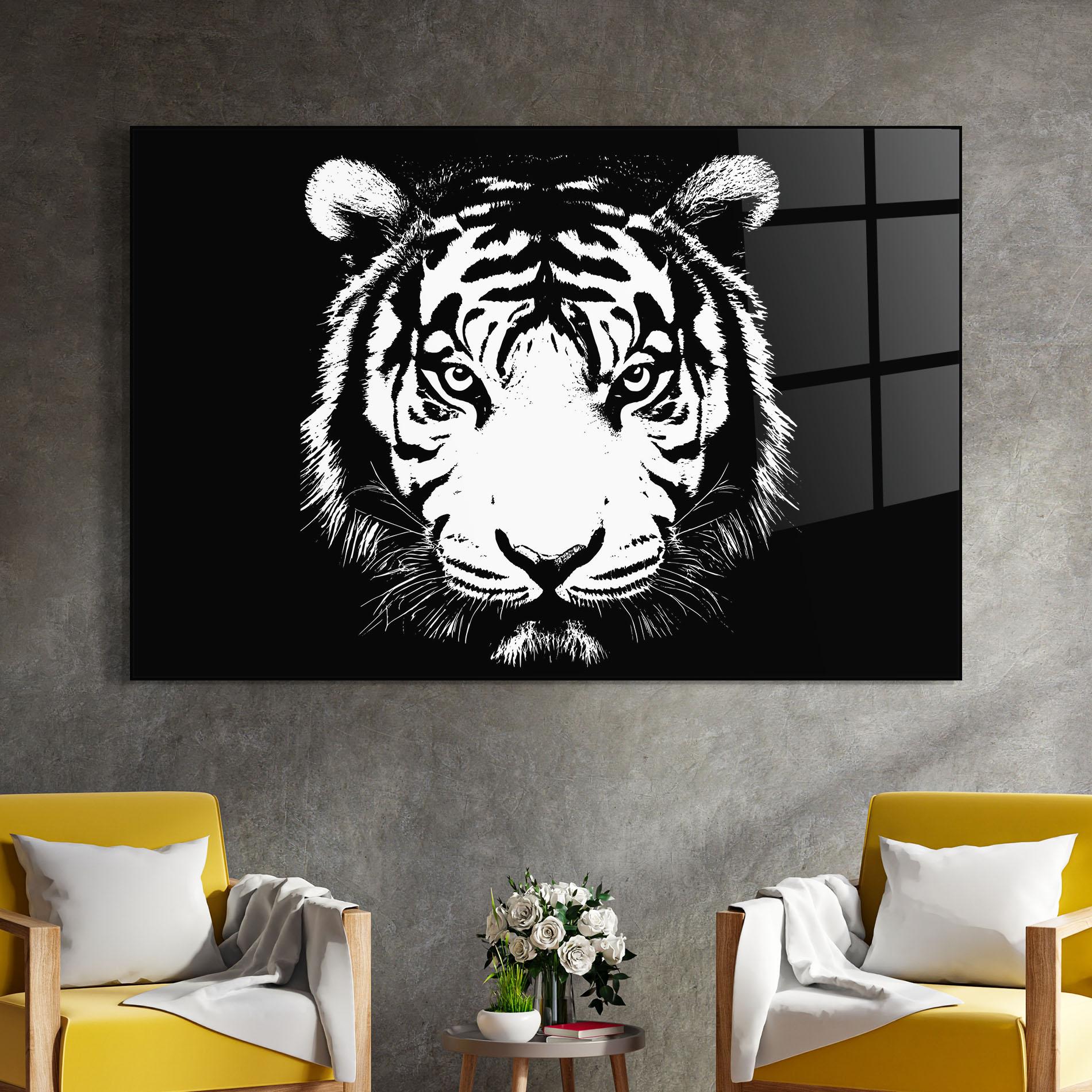 Üvegkép White Head Tiger mockup 4