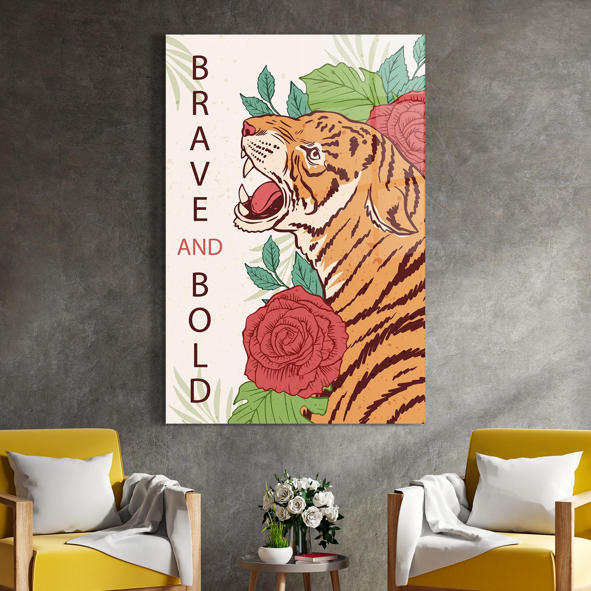 Üvegkép Brave Tiger mockup 4