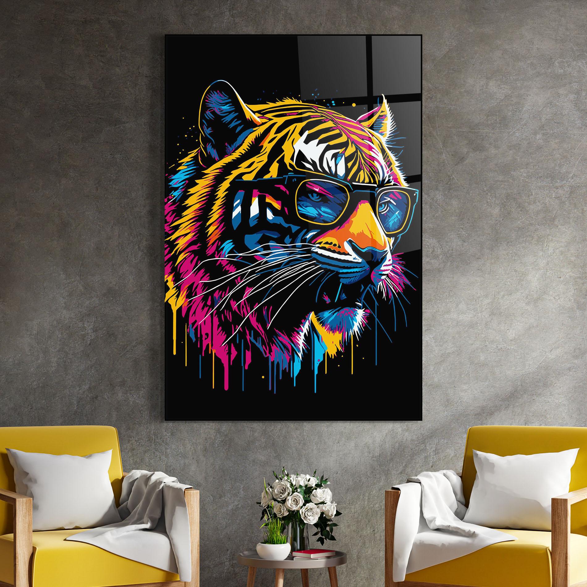 Üvegkép Cool Tiger mockup 4