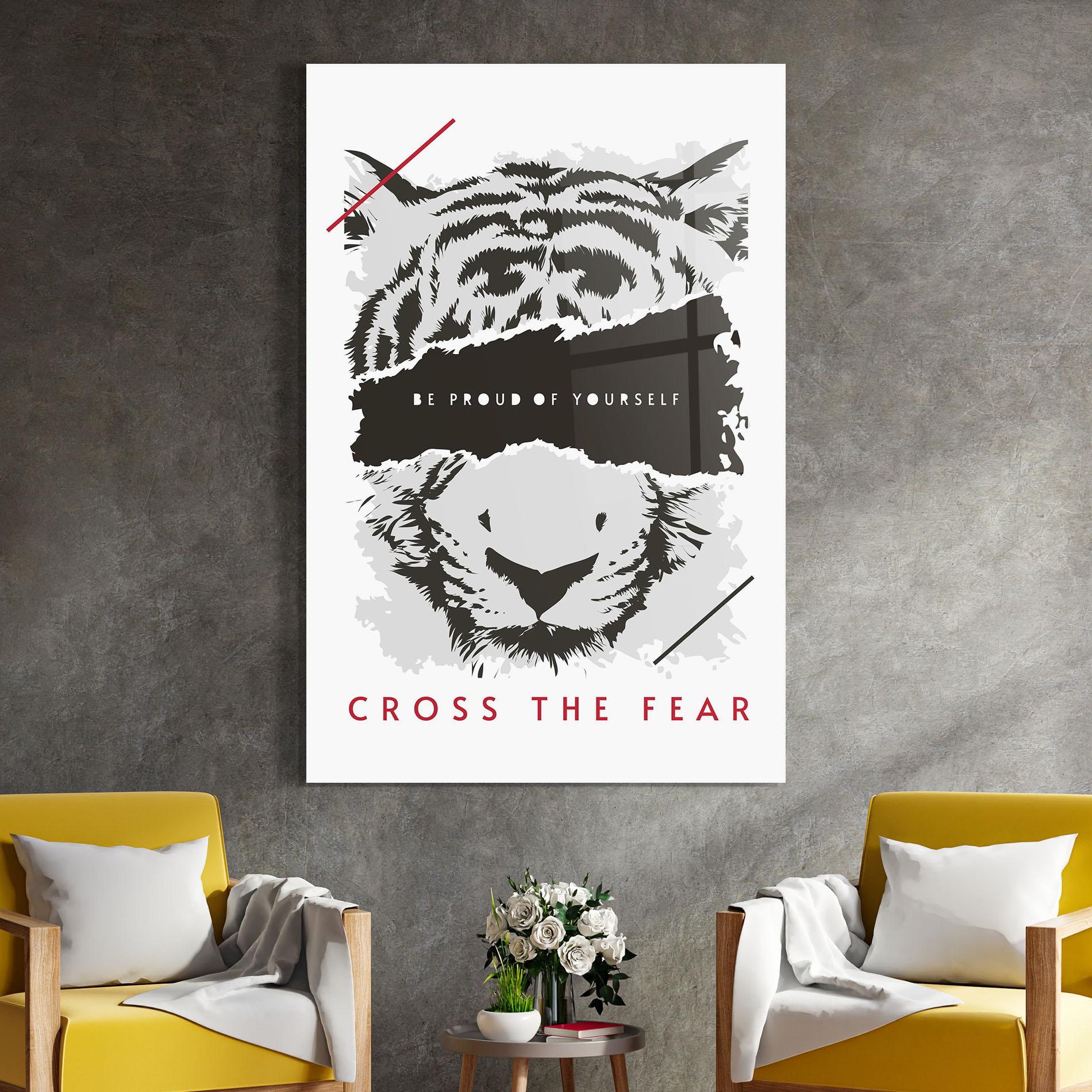 Üvegkép Cross The Fear mockup 4