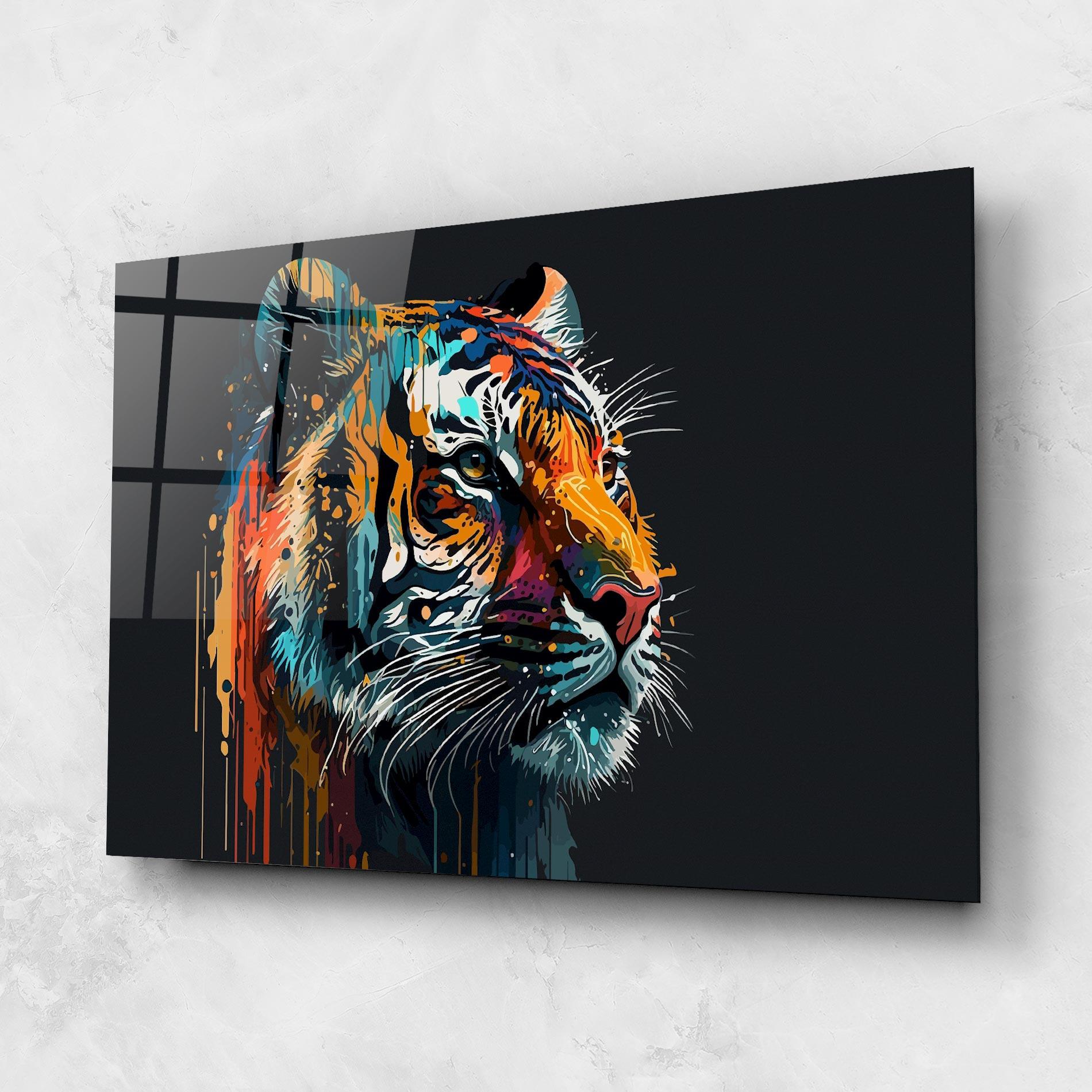 Üvegkép Color Mix Tiger mockup 1