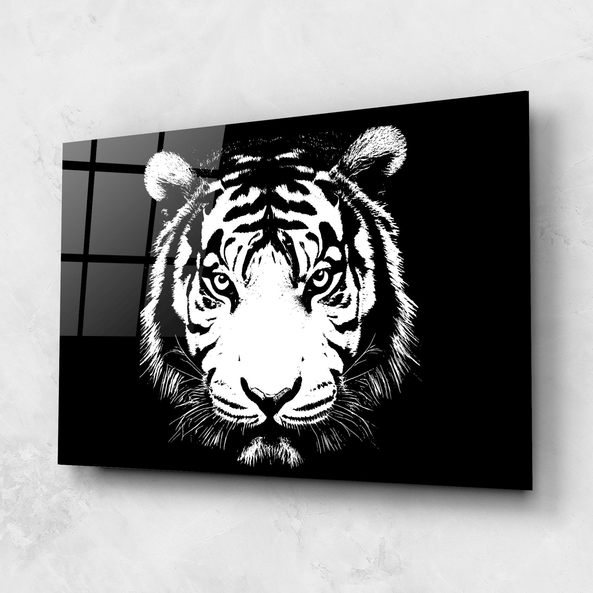 Üvegkép White Head Tiger mockup 1